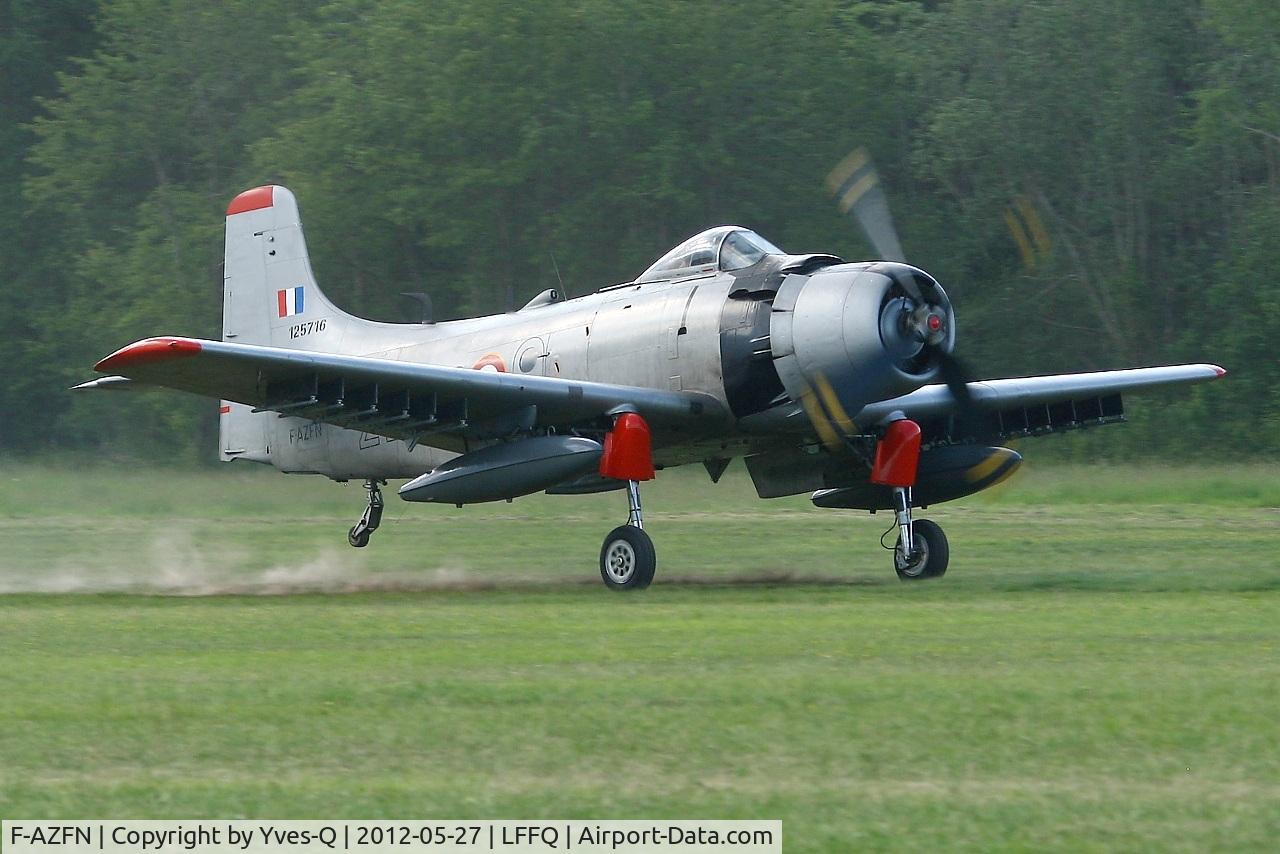 F-AZFN, Douglas AD-4N Skyraider C/N 7609, Douglas AD-4N Skyraider, La Ferté Alais Airfield (LFFQ) Air Show 2012