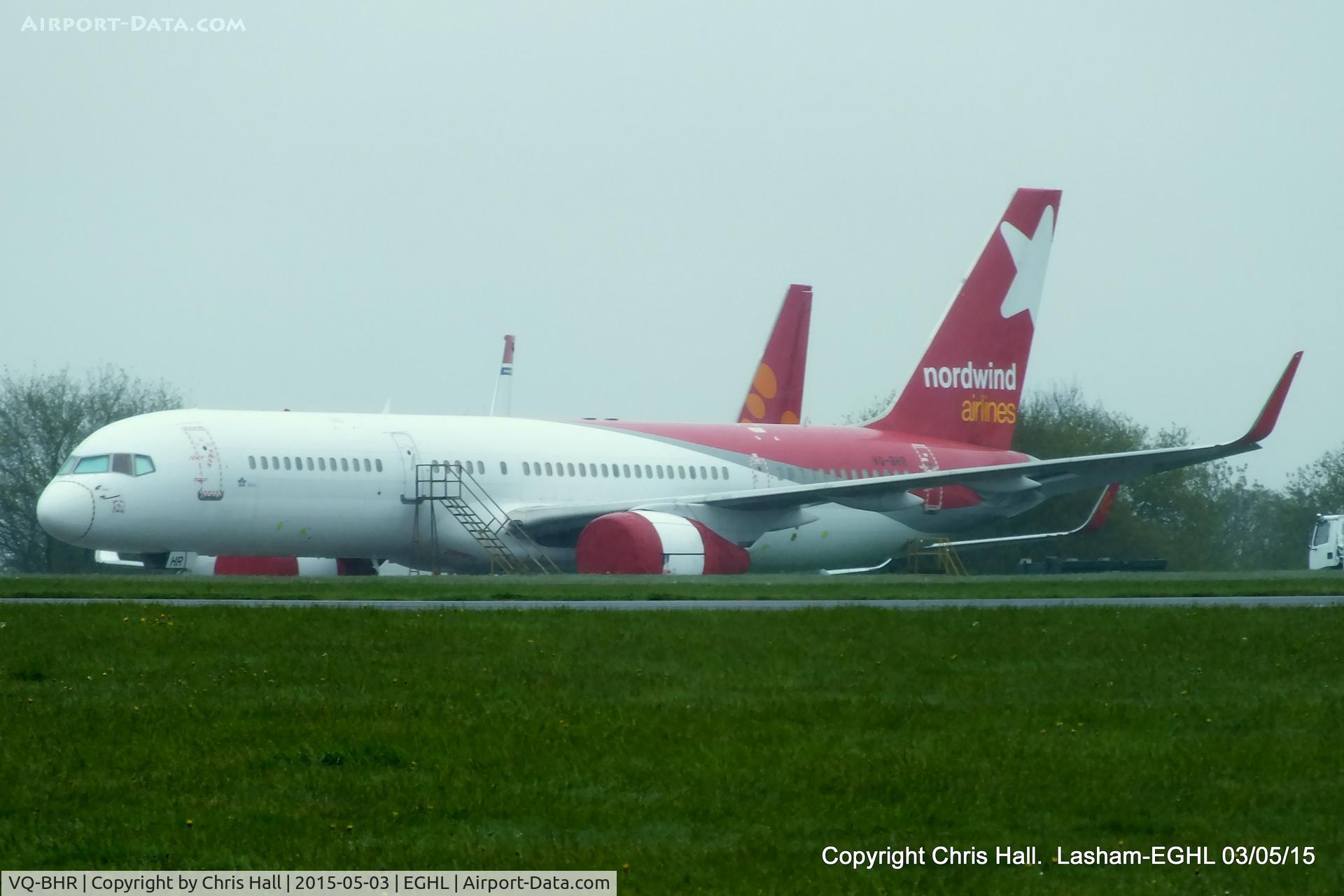 VQ-BHR, 2002 Boeing 757-2Q8 C/N 30046, ex Nordwind Airlines Boeing 757-2Q8(WL) in storage at Lasham