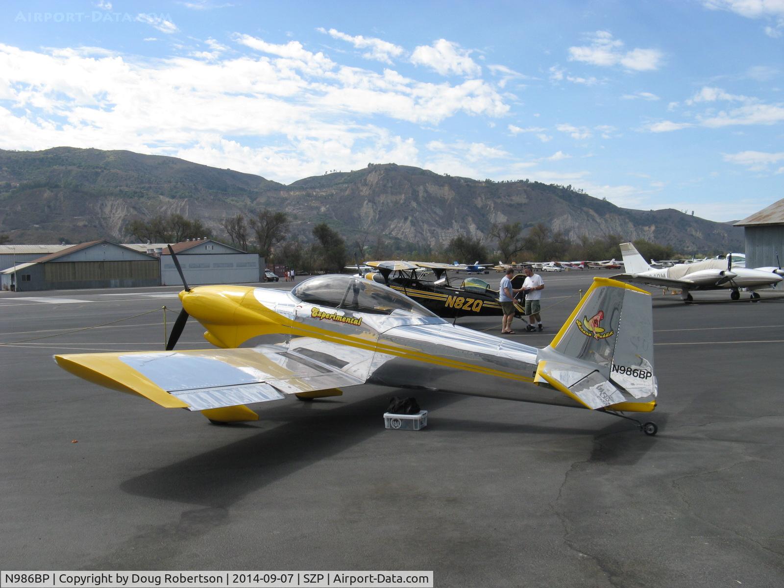 N986BP, 2013 Vans RV-4 C/N 4107, 2013 Stewart VAN's RV-4 'Banana Puddin', LYcoming O-320-D1A 160 Hp, tri-blade prop, gorgeous aircraft construction!