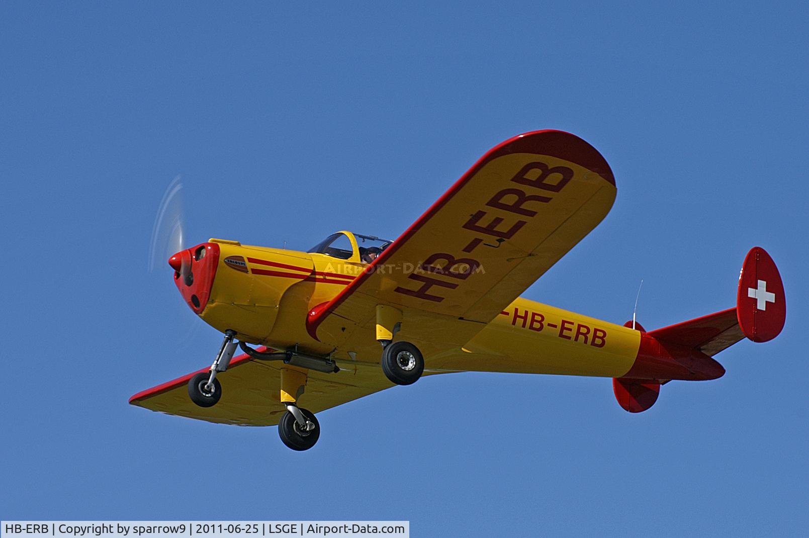 HB-ERB, 1946 Erco 415D Ercoupe C/N 4367, Attending an oldtimer-meet. HB-registered since 1947-07-05.