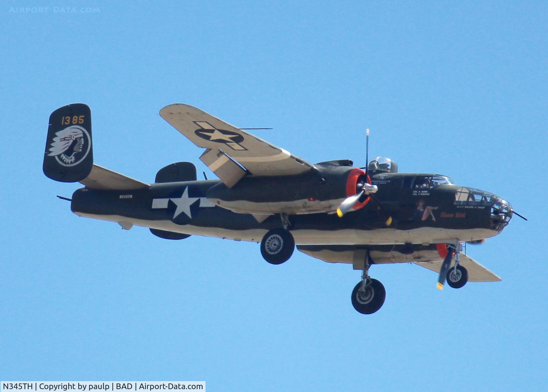 N345TH, 1944 North American TB-25J Mitchell C/N 44-31385A, At Barksdale Air Force Base.