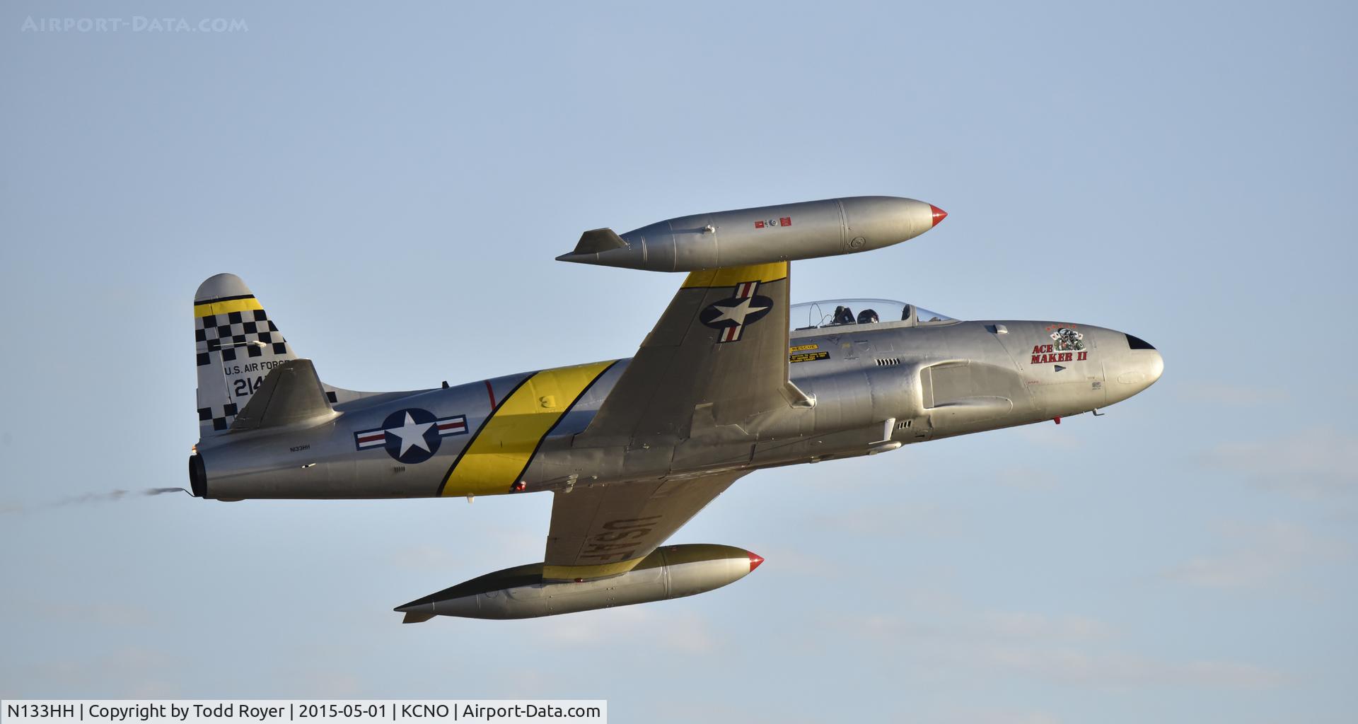 N133HH, 1954 Canadair CT-133 Silver Star 3 (CL-30) C/N T33-452, Flying at the 2015 Planes of Fame Airshow
