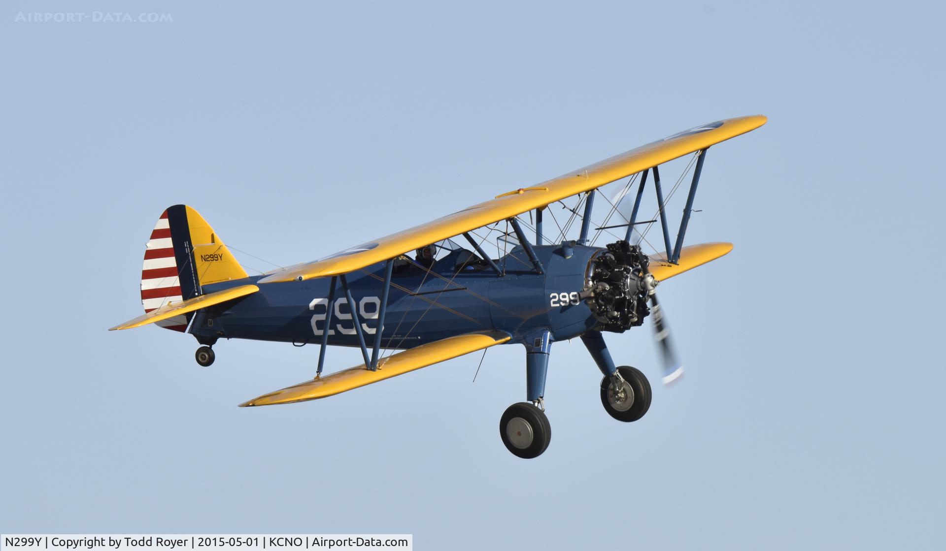 N299Y, 1940 Boeing PT-17 Kaydet (A75N1) C/N 75-445, Flying at the 2015 Planes of Fame Airshow