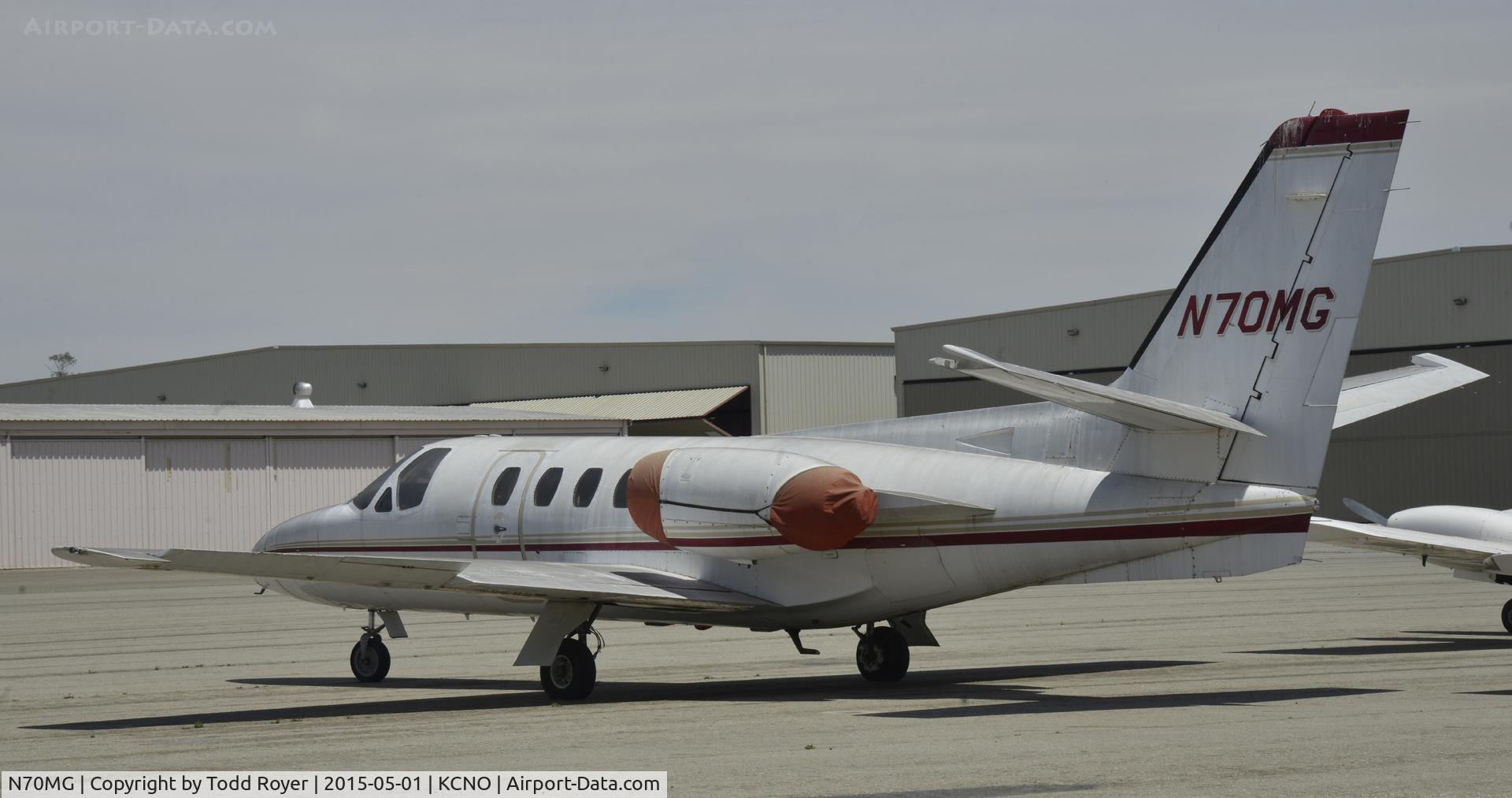 N70MG, 1973 Cessna 500 C/N 500-0063, Sitting at Chino