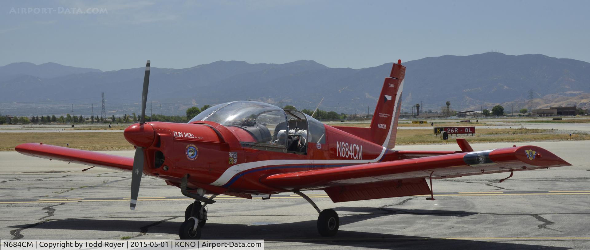 N684CM, 1980 Zlin Z-142C C/N 0218, On display at the 2015 Planes of Fame Airshow