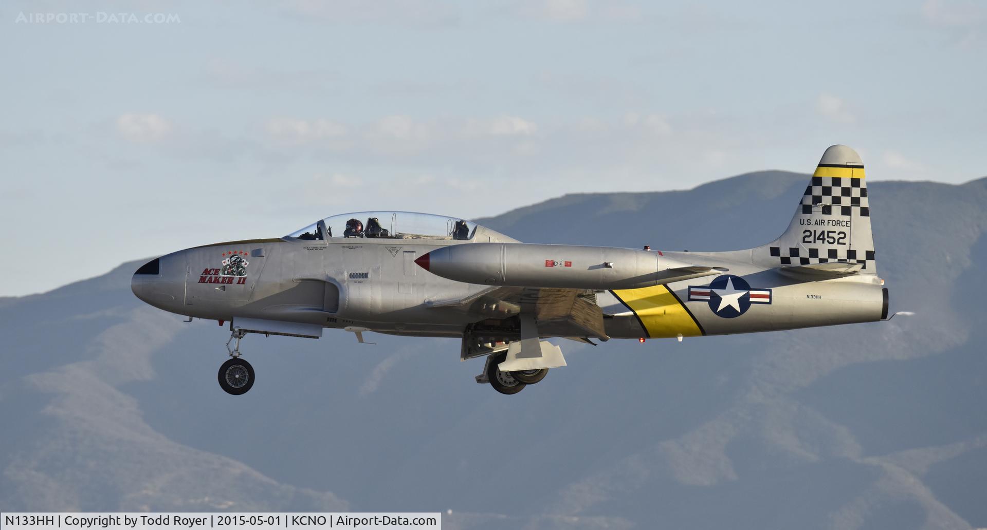 N133HH, 1954 Canadair CT-133 Silver Star 3 (CL-30) C/N T33-452, Flying at the 2015 Planes of Fame Airshow