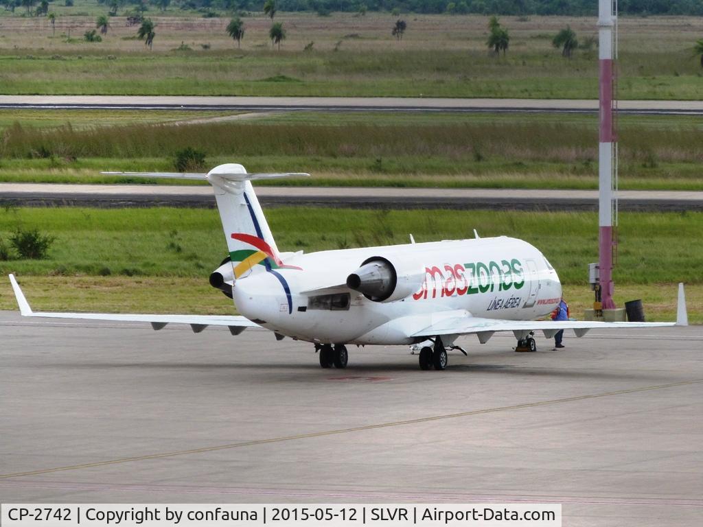 CP-2742, 1997 Bombardier CRJ-200LR (CL-600-2B19) C/N 7195, Parked