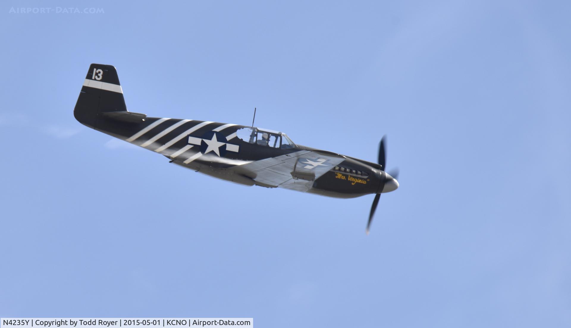 N4235Y, 1943 North American P-51A Mustang C/N MSN 99-22354, Flying at the 2015 Planes of Fame Airshow