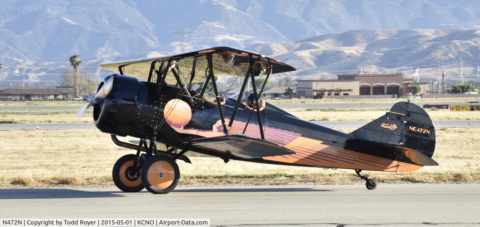 N472N, 1929 Travel Air D-4-D C/N 1362, Taxing at Chino