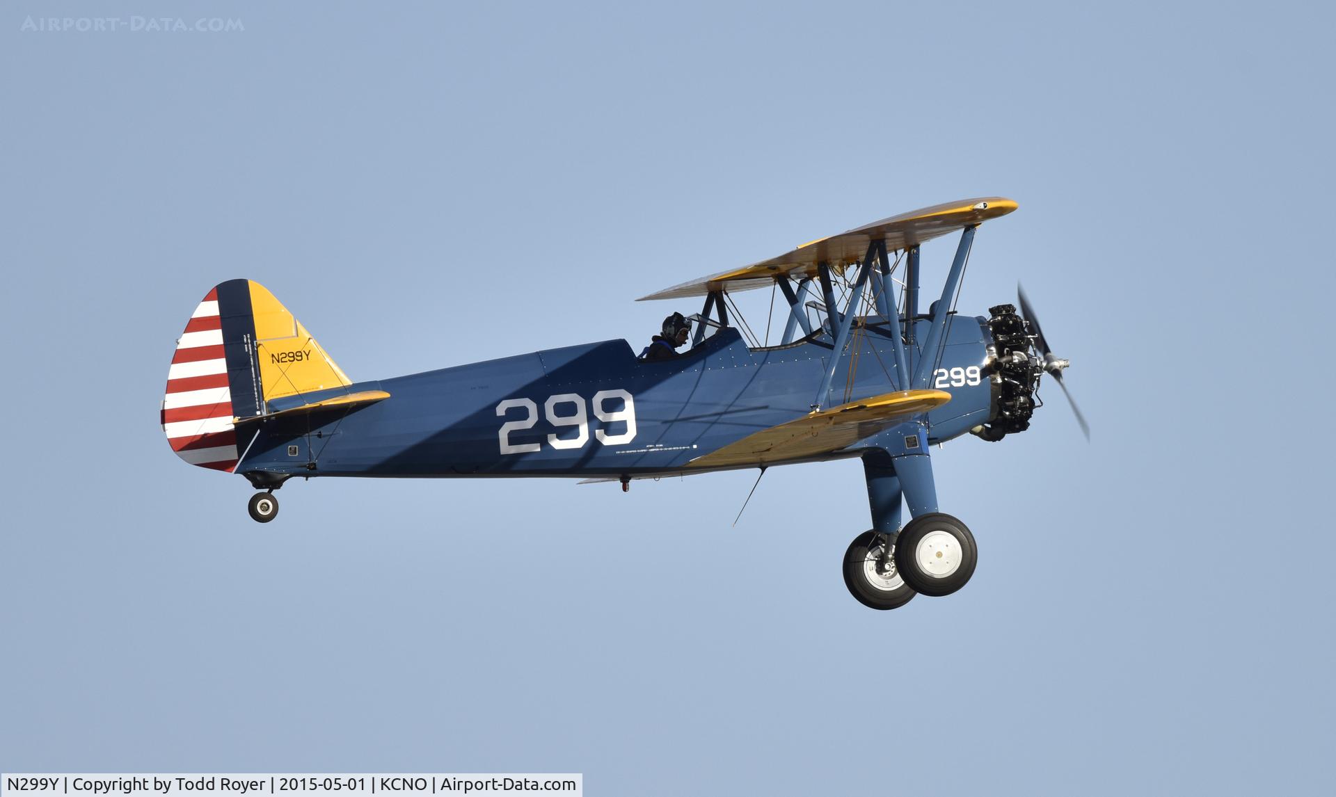 N299Y, 1940 Boeing PT-17 Kaydet (A75N1) C/N 75-445, Flying at the 2015 Planes of Fame Airshow