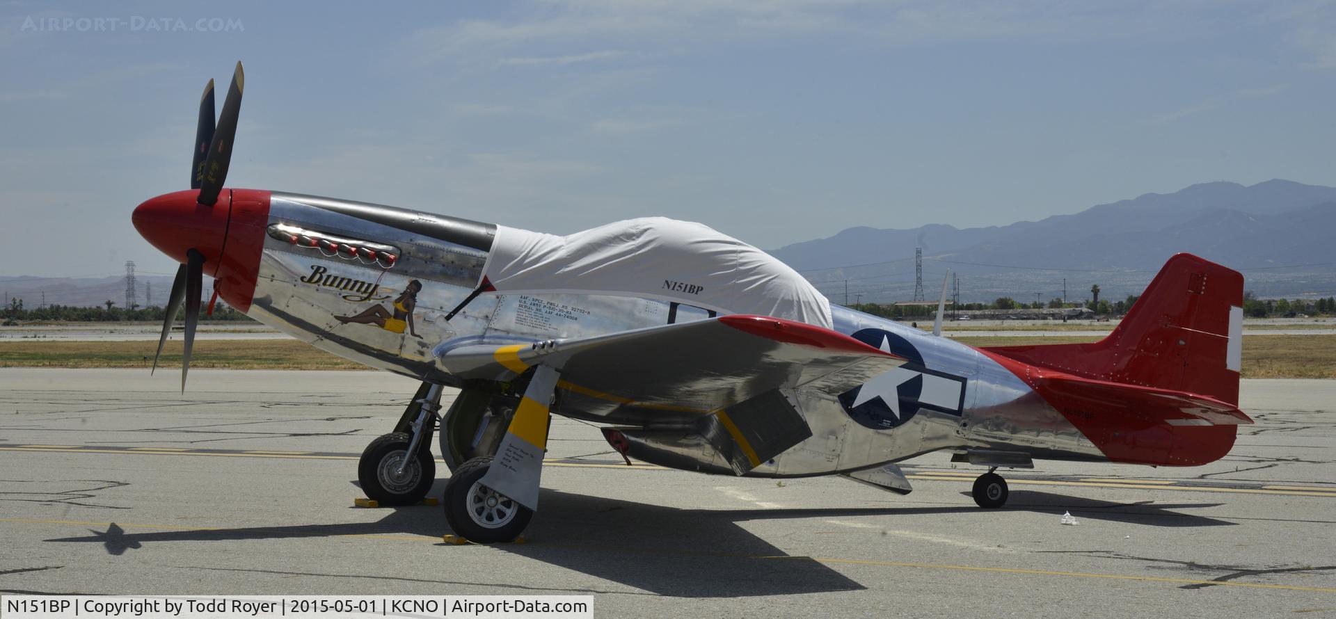 N151BP, 1944 North American P-51D Mustang C/N 122-41448, On display at the 2015 Planes of Fame Airshow
