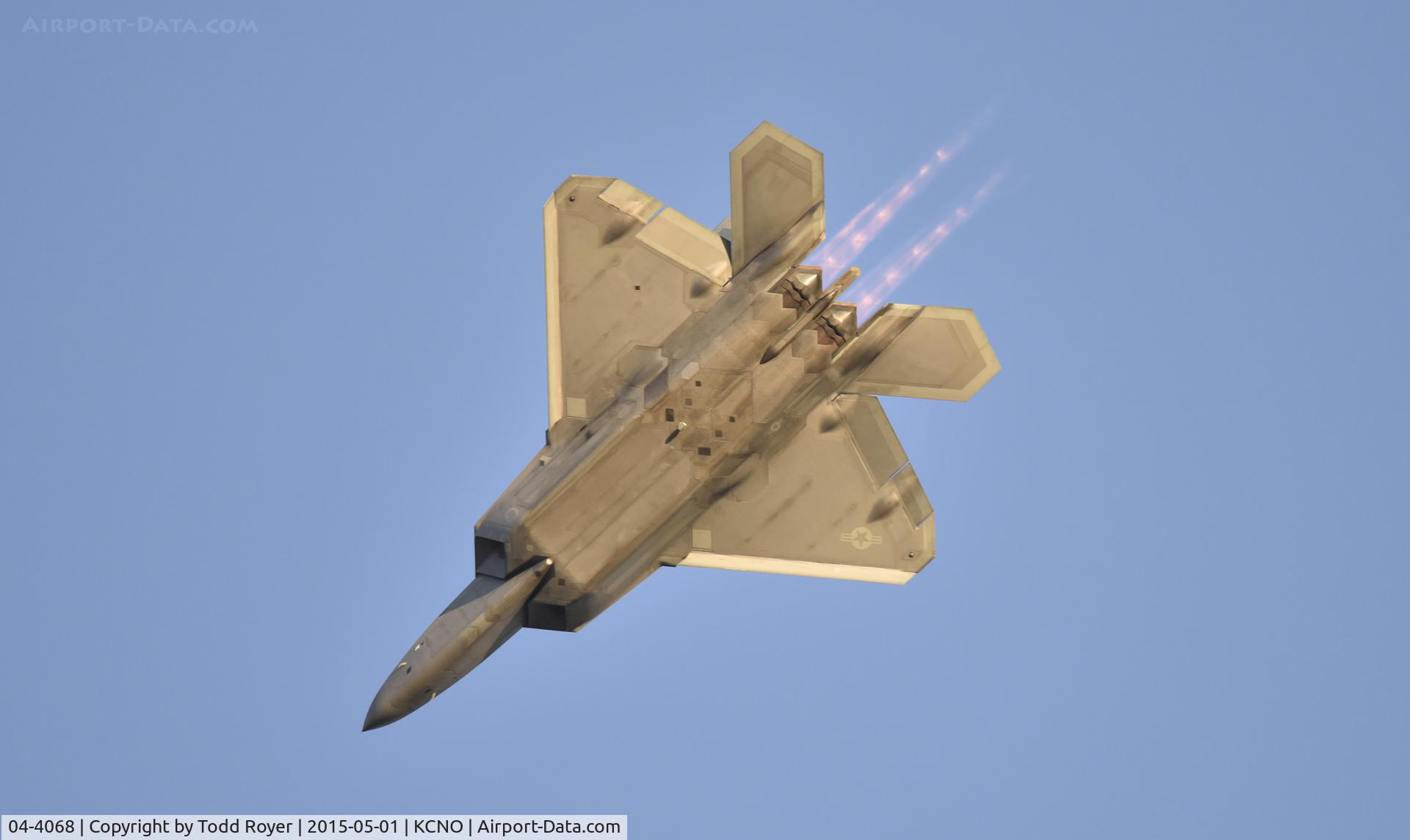 04-4068, 2004 Lockheed Martin F-22A Raptor C/N 4068, Flying at the 2015 Planes of Fame Airshow