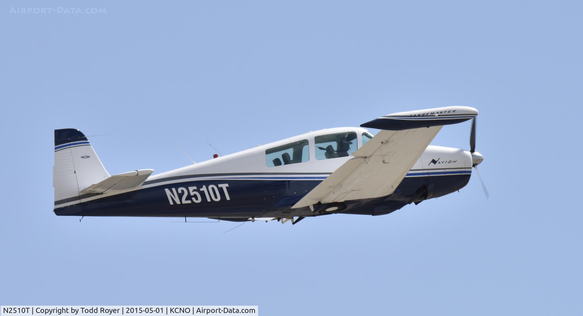 N2510T, 1968 Navion Rangemaster H C/N NAV-4-2510, Departing Chino