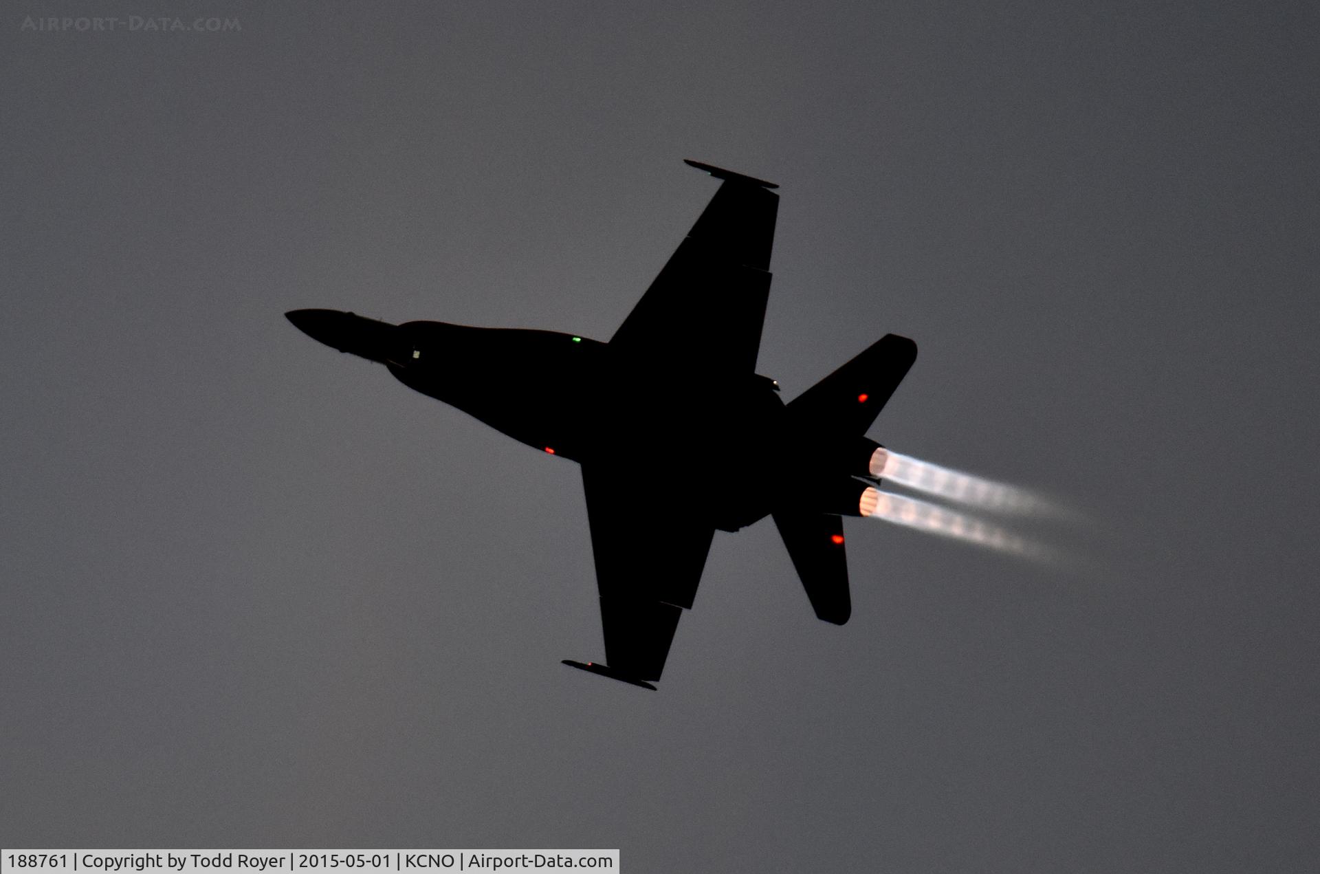 188761, 1986 McDonnell Douglas CF-188A Hornet C/N 417/A346, Afterburners at twilight