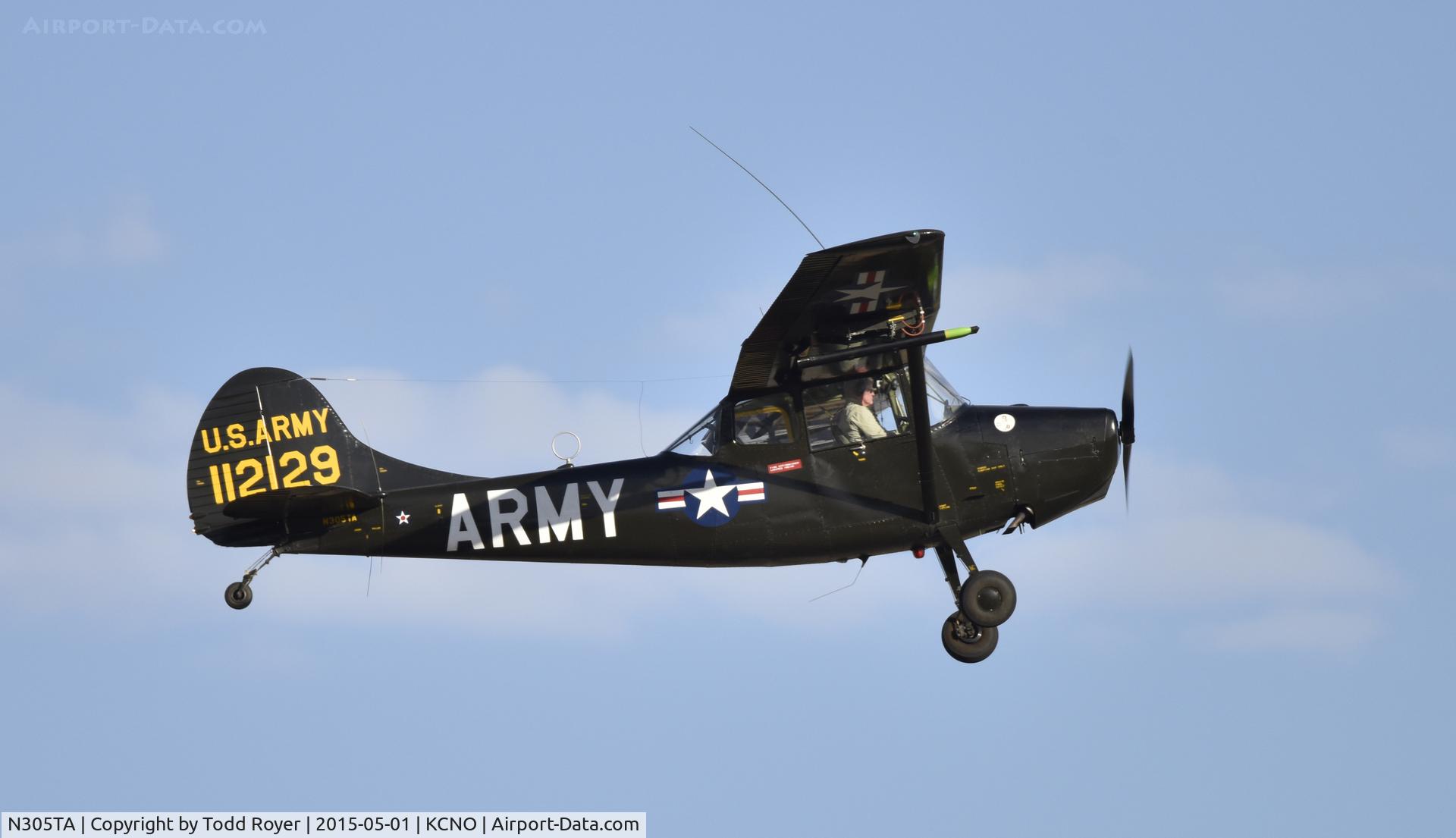 N305TA, 1951 Cessna 305A C/N 22443, Flying at the 2015 Planes of Fame Airshow