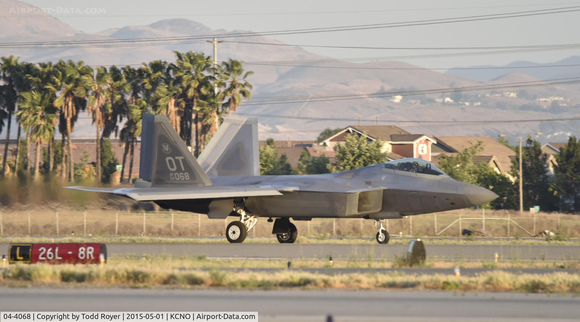 04-4068, 2004 Lockheed Martin F-22A Raptor C/N 4068, Landing at Chino