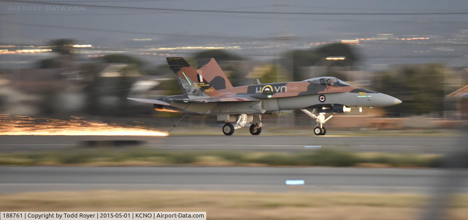 188761, 1986 McDonnell Douglas CF-188A Hornet C/N 417/A346, Landing at Chino