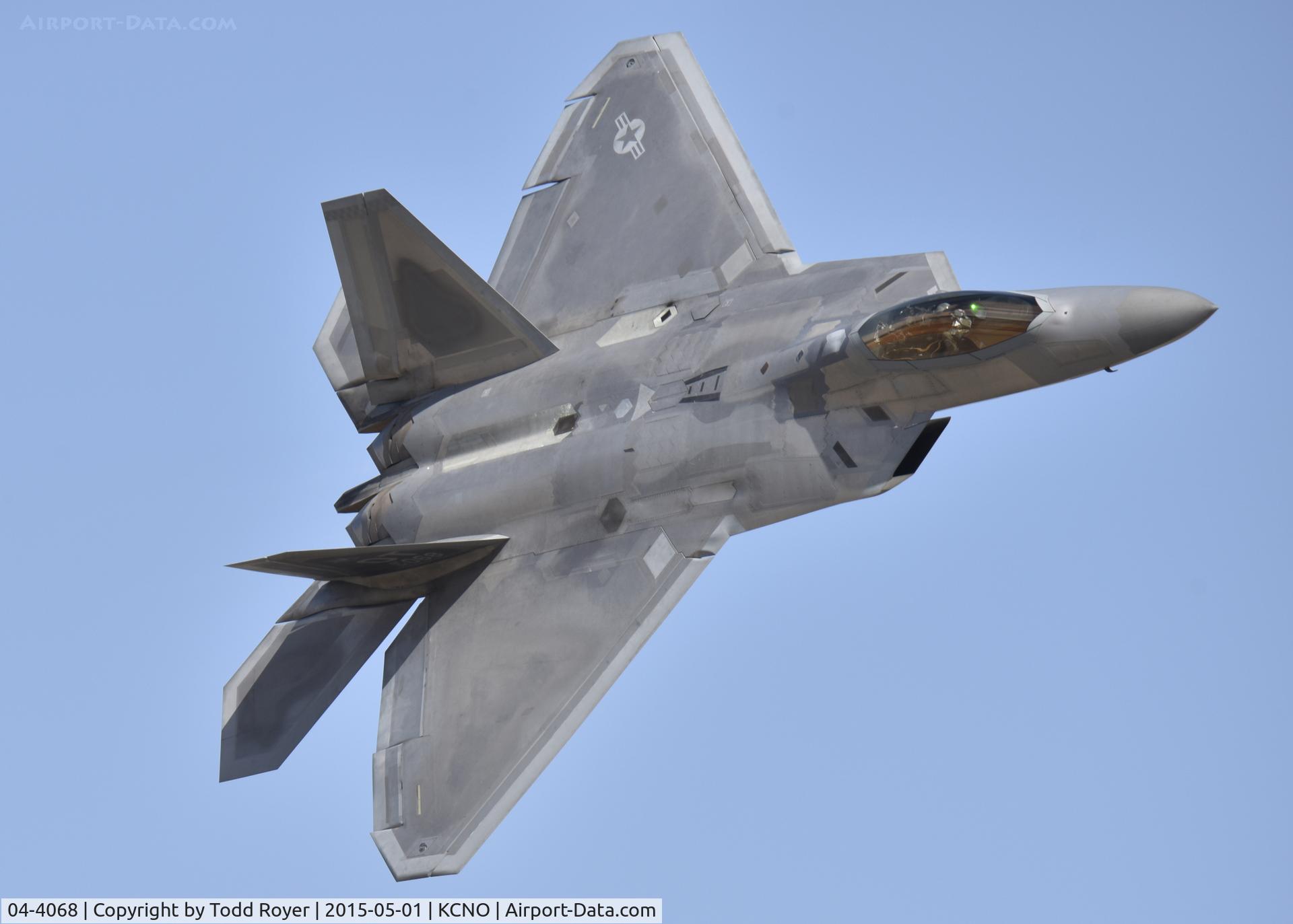 04-4068, 2004 Lockheed Martin F-22A Raptor C/N 4068, Flying at the 2015 Planes of Fame Airshow