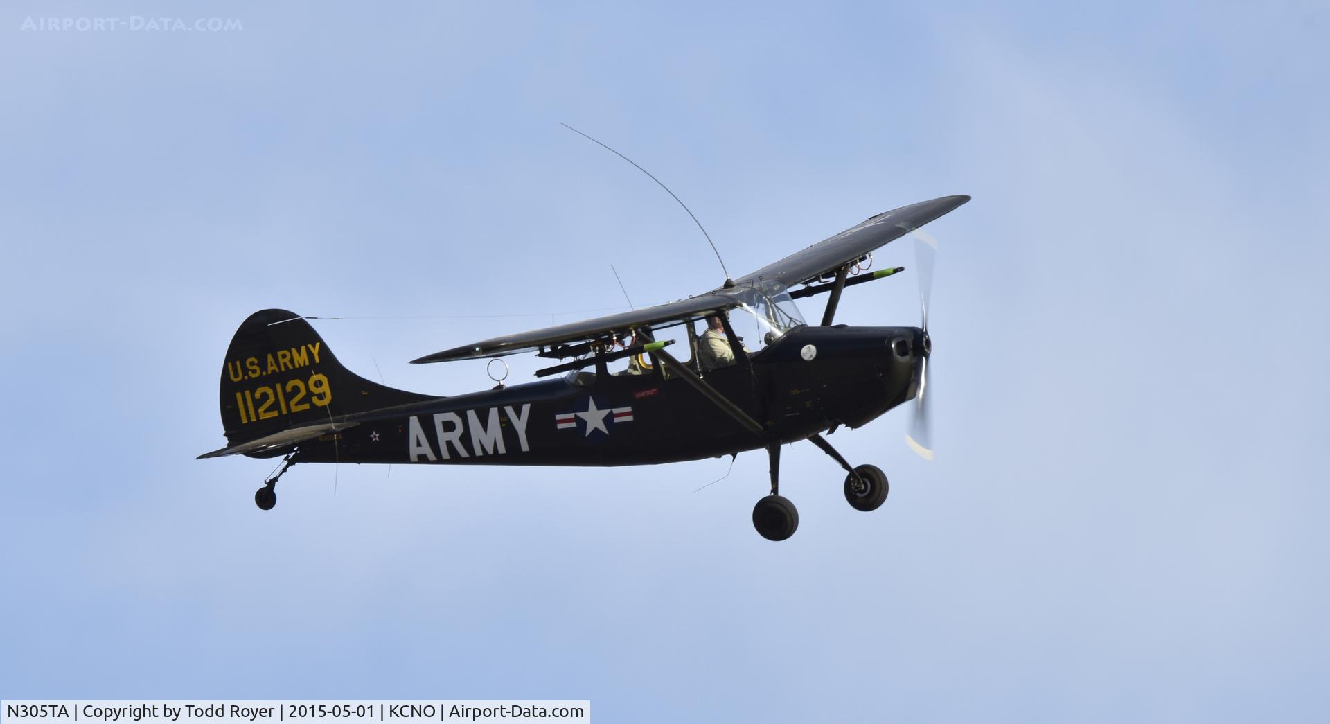 N305TA, 1951 Cessna 305A C/N 22443, Flying at the 2015 Planes of Fame Airshow