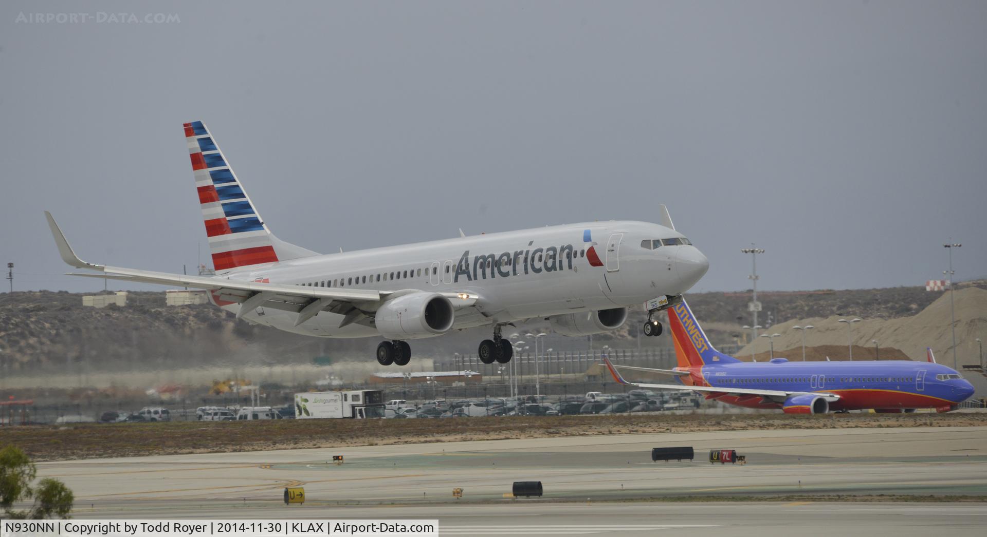 N930NN, 2013 Boeing 737-823 C/N 33487, Landing at LAX on 7R