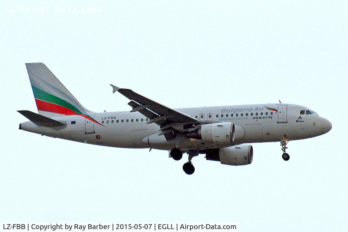 LZ-FBB, 2007 Airbus A319-112 C/N 3309, Airbus A319-112 [3309] (Bulgaria Air) Home~G 07/05/2015. On approach 27L.