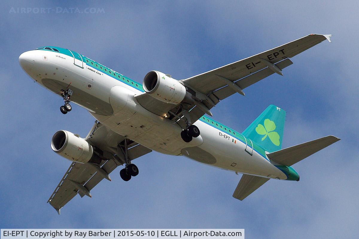 EI-EPT, 2007 Airbus A319-111 C/N 3054, Airbus A319-111 [3054] (Aer Lingus) Home~G 10/05/2015. On approach 27R.