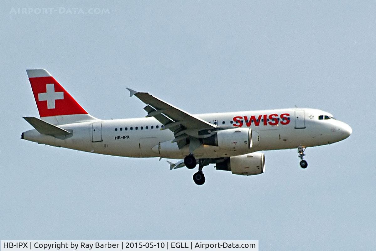 HB-IPX, 1996 Airbus A319-112 C/N 612, Airbus A319-112 [0612] (Swiss International Air Lines) Home~G 10/05/2015. On approach 27L.
