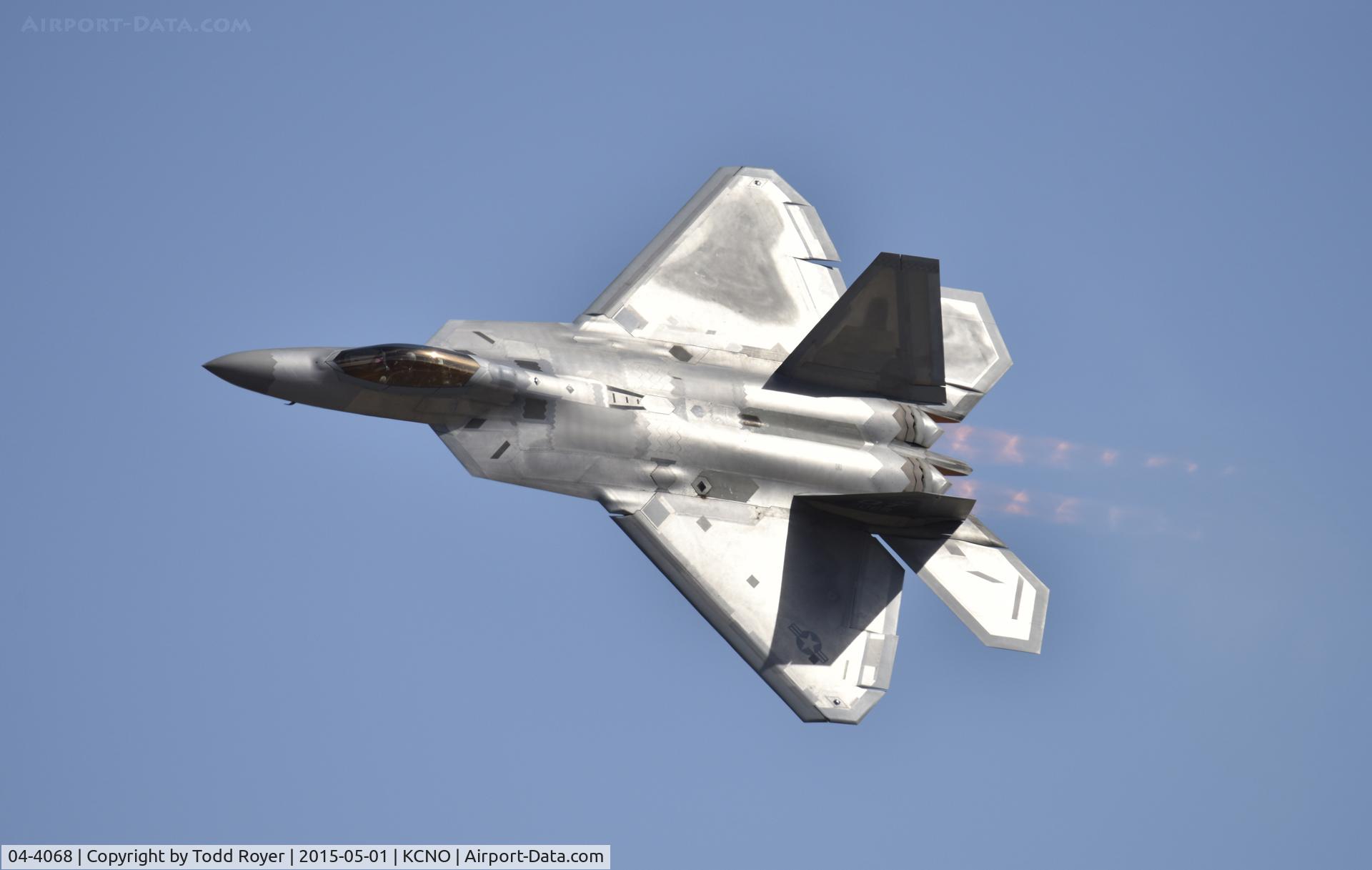 04-4068, 2004 Lockheed Martin F-22A Raptor C/N 4068, Flying at the 2015 Planes of Fame Airshow