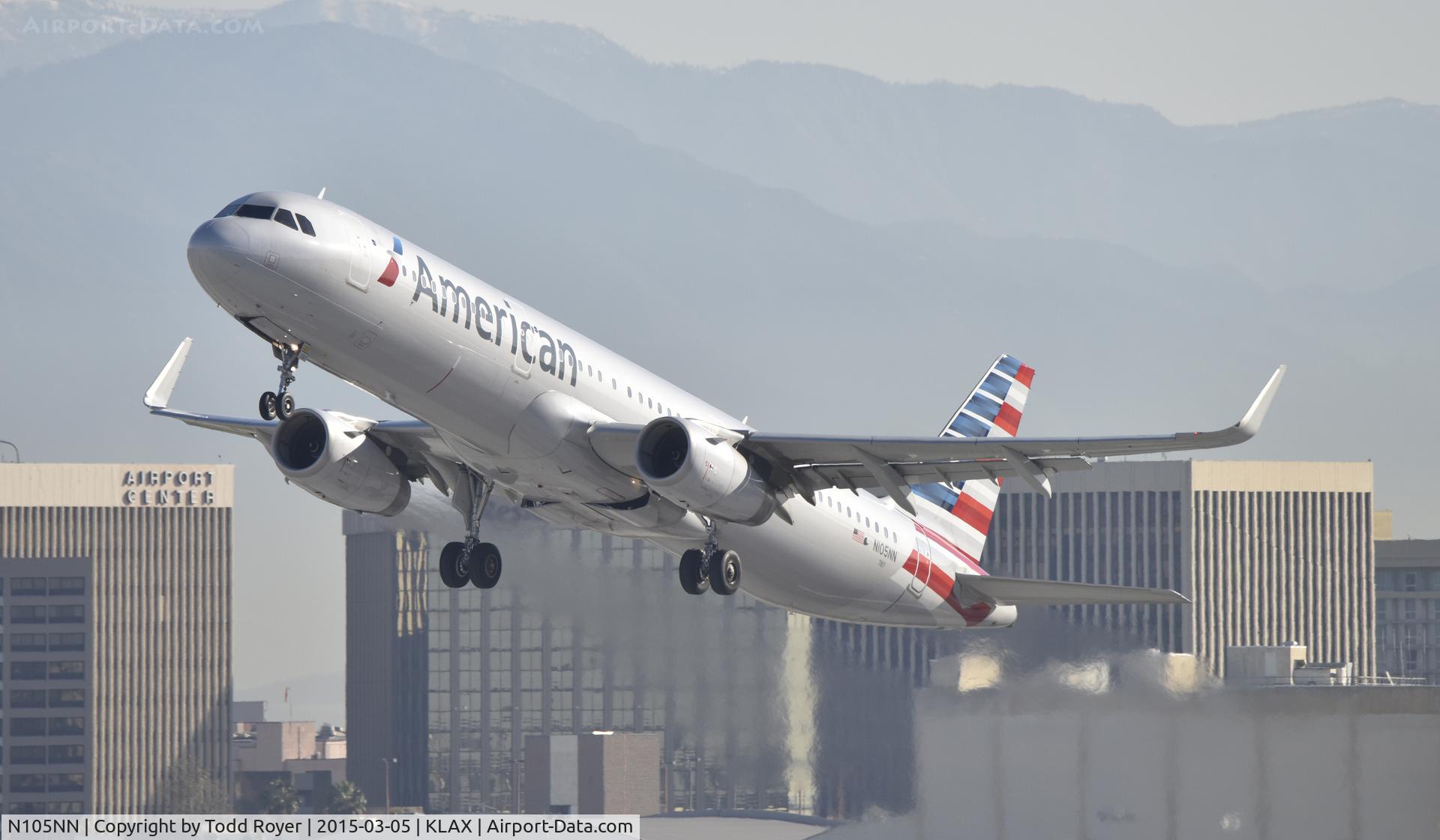 N105NN, 2013 Airbus A321-231 C/N 5904, Departing LAX