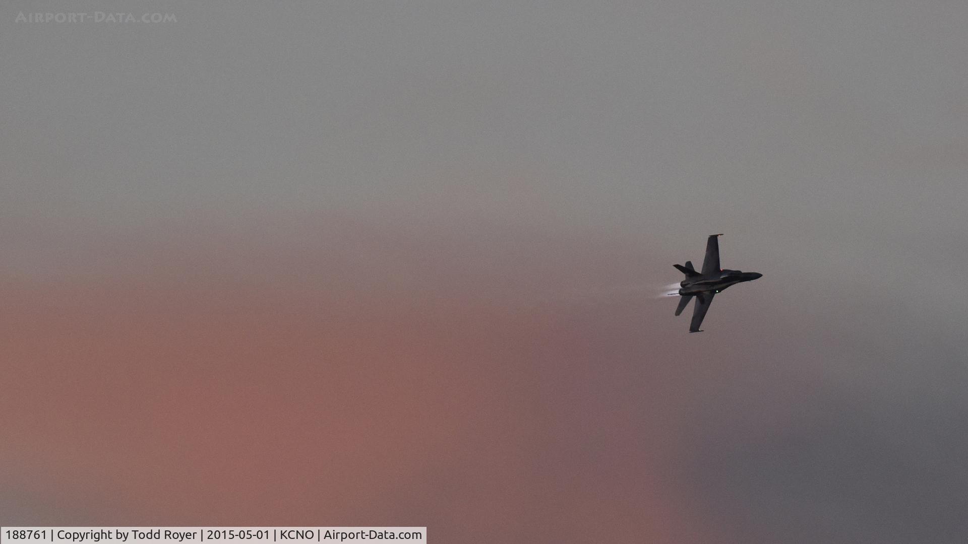188761, 1986 McDonnell Douglas CF-188A Hornet C/N 417/A346, Full burner at sunset