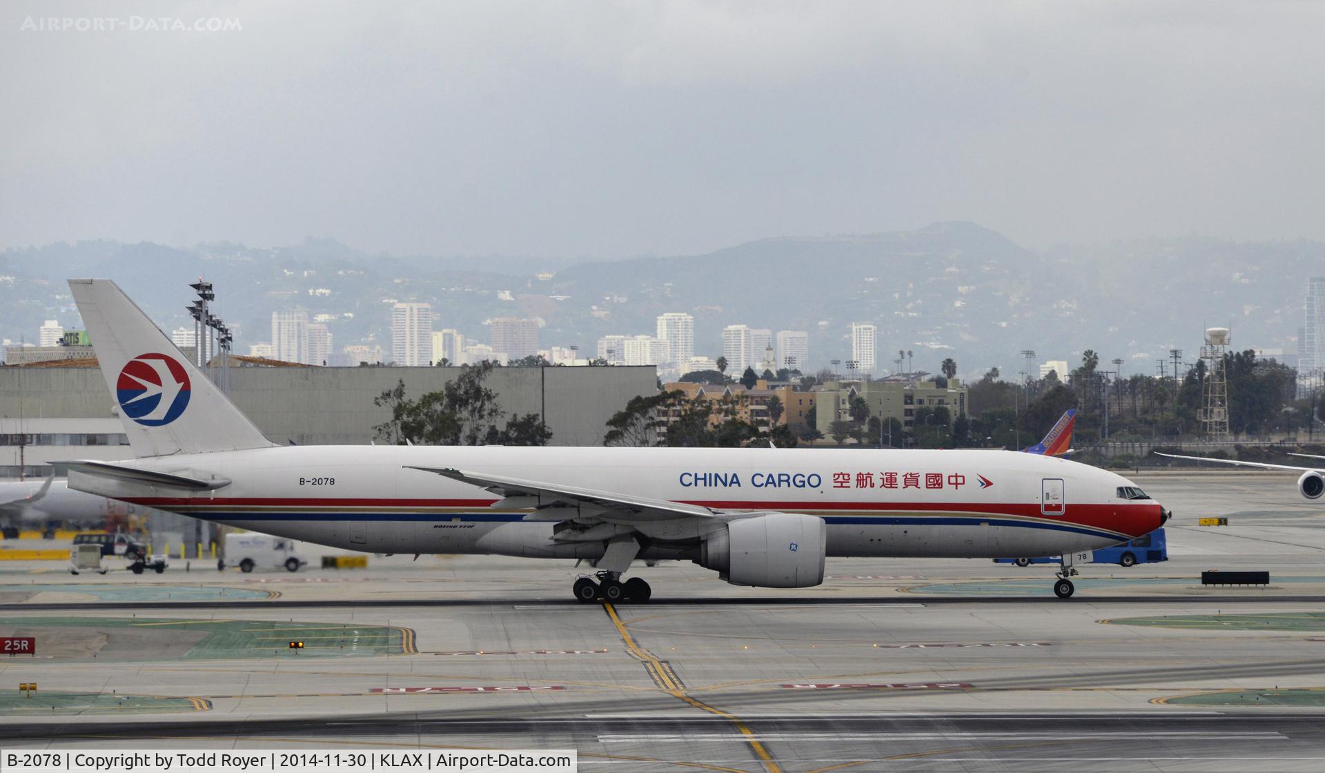 B-2078, 2010 Boeing 777-F6N C/N 37714, Taxiing to parking at LAX