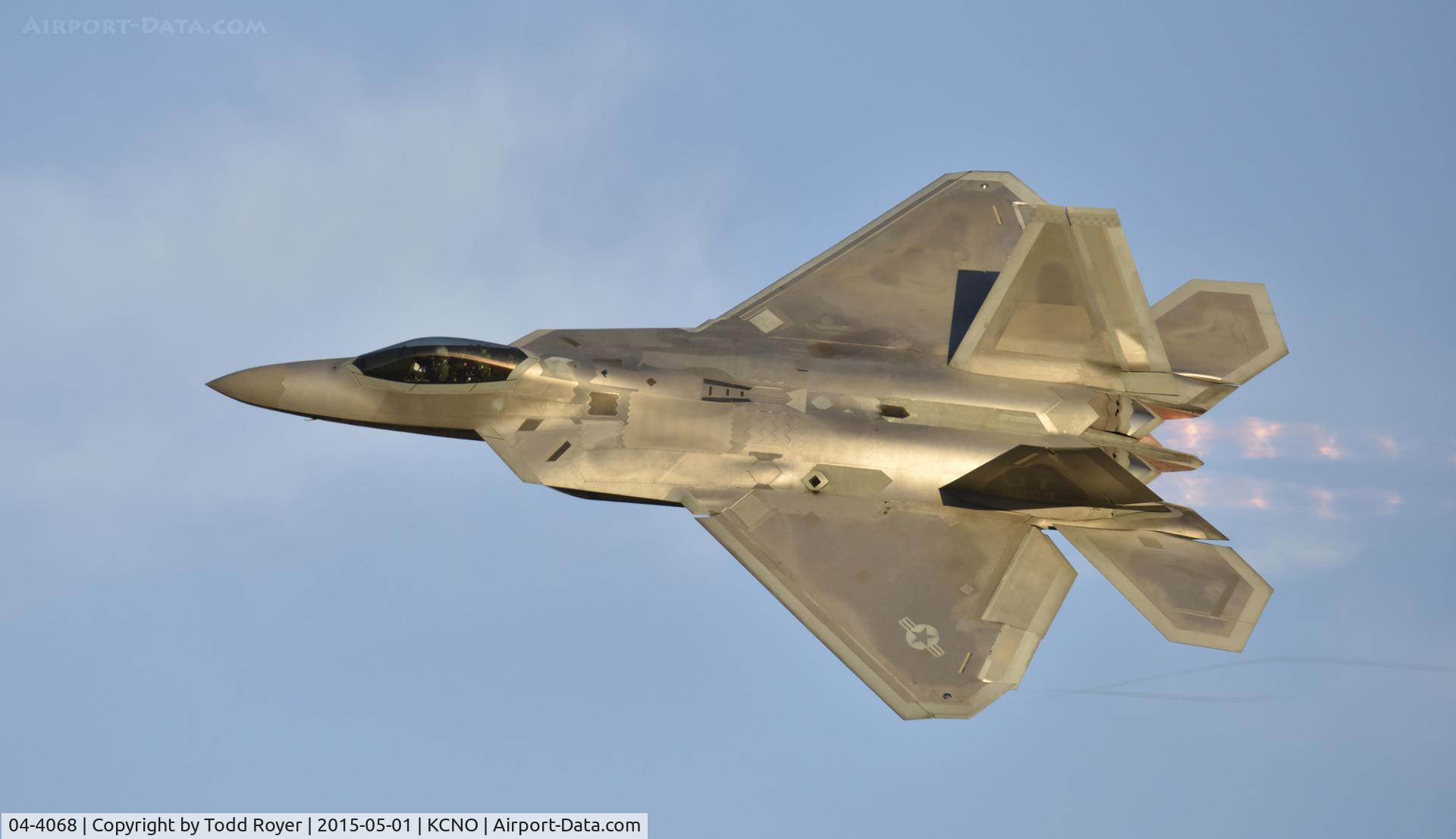 04-4068, 2004 Lockheed Martin F-22A Raptor C/N 4068, Flying at the 2015 Plains of Fame Airshow