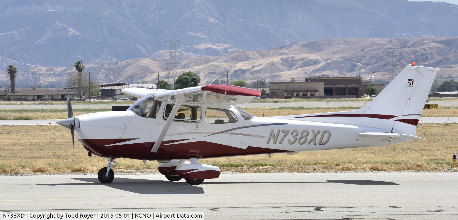 N738XD, 1978 Cessna 172N C/N 17270310, Taxiing for departure at Chino