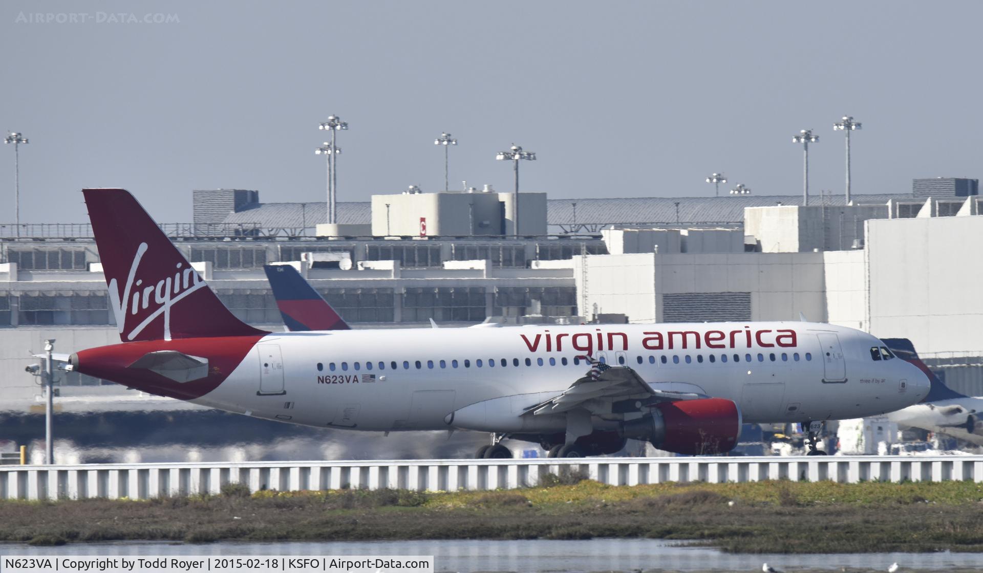 N623VA, 2006 Airbus A320-214 C/N 2740, Departing SFO