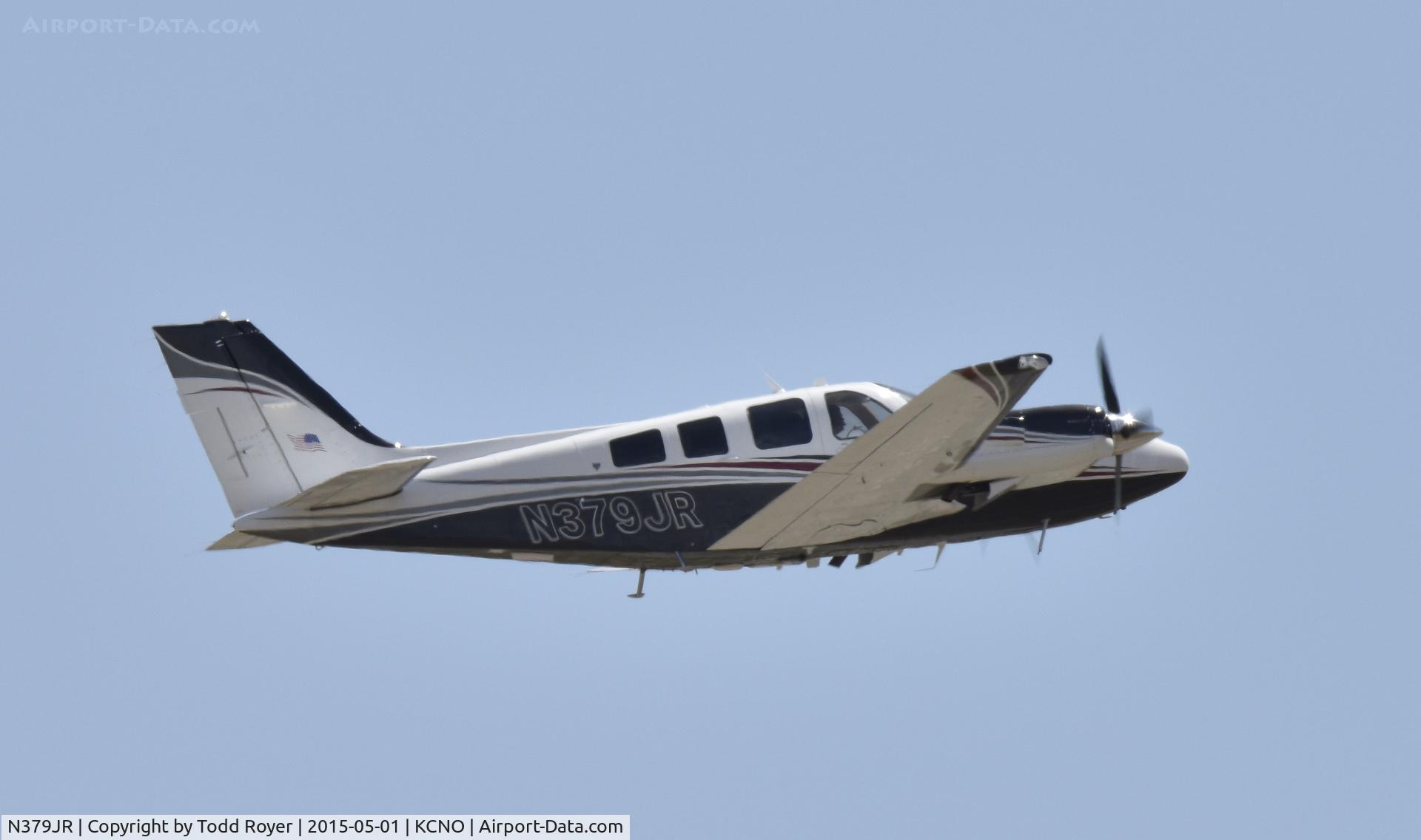 N379JR, 1984 Beech 58P Baron C/N TJ-447, Departing Chino