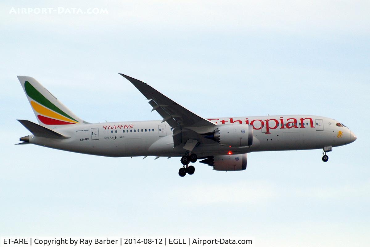 ET-ARE, 2014 Boeing 787-8 Dreamliner Dreamliner C/N 34751, Boeing 787-8 Dreamliner [34751] (Ethiopian Airlines) Home~G 12/08/2014. On approach 27L.