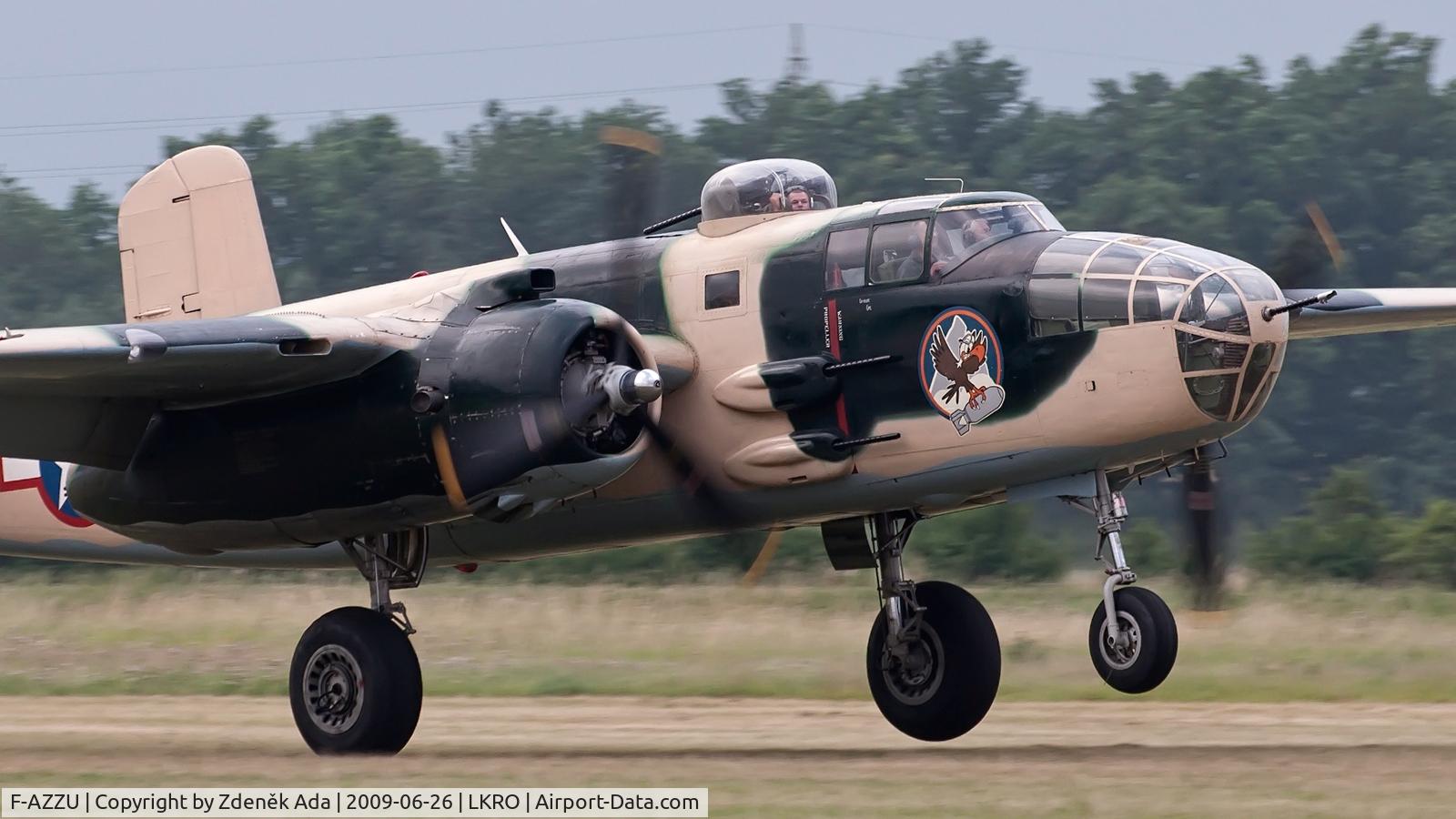 F-AZZU, 1945 North American B-25J Mitchell Mitchell C/N 108-47562, Memorial Air Show 2009 . Roudnice nad Labem  (Czech)