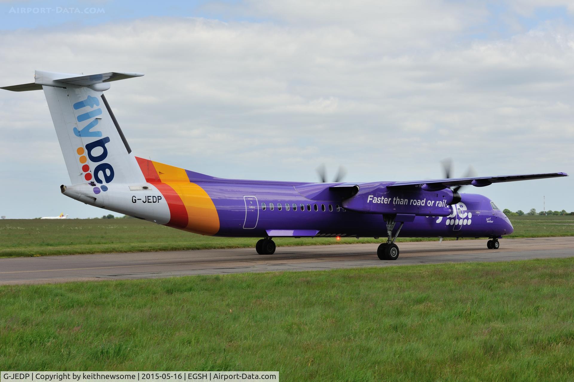 G-JEDP, 2003 De Havilland Canada DHC-8-402Q Dash 8 C/N 4085, Arriving from Jersey.