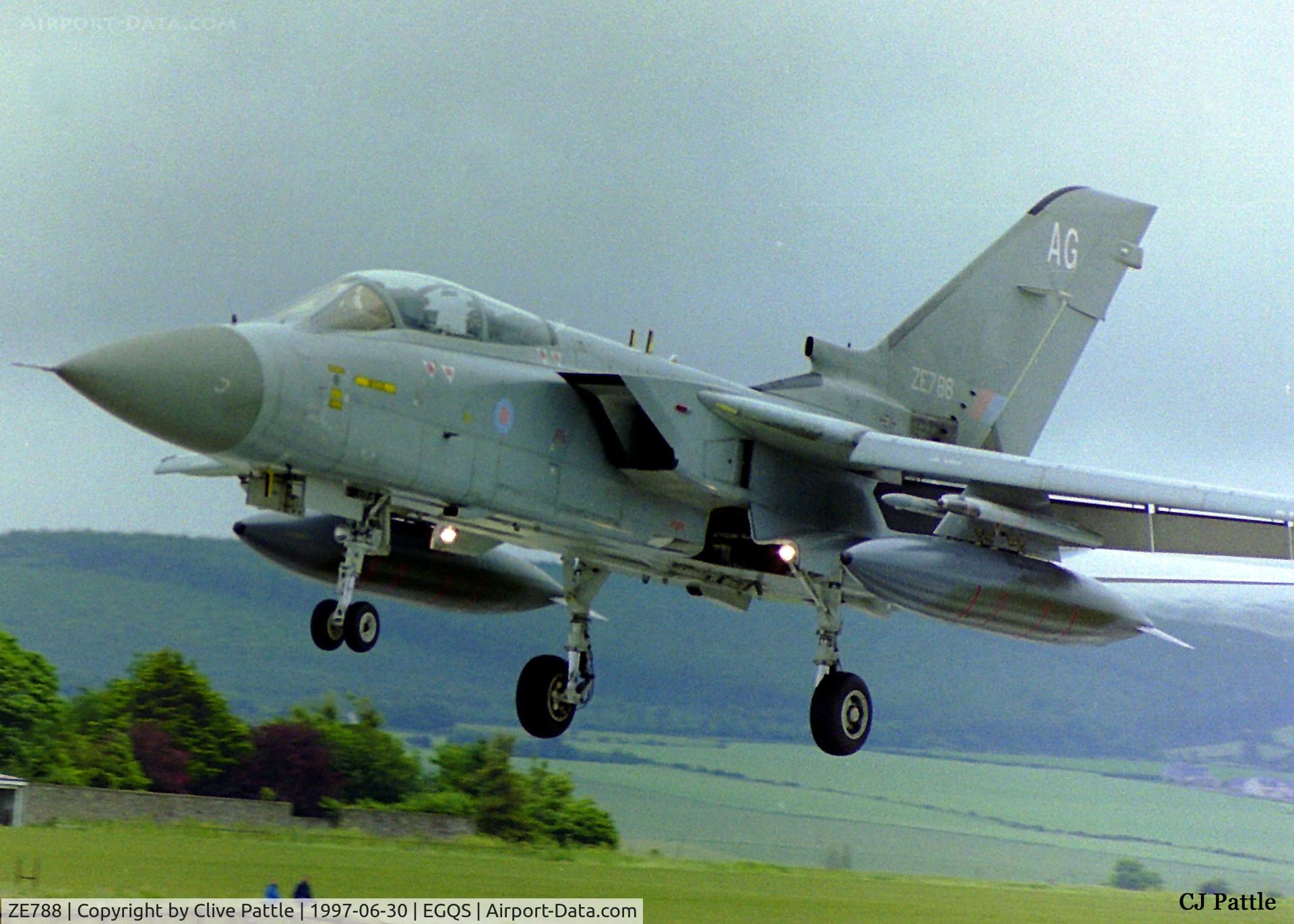 ZE788, 1988 Panavia Tornado F.3 C/N 697/AS064/3313, About to land at RAF Lossiemouth EGQS after a training sortie is ZE788 coded 'AG' of 56 R Sqn RAF