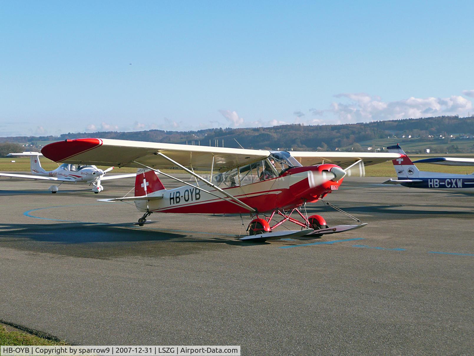 HB-OYB, 1952 Piper PA-18-150 Super Cub C/N 18-1192, ready to taxy for a last flight of the year
