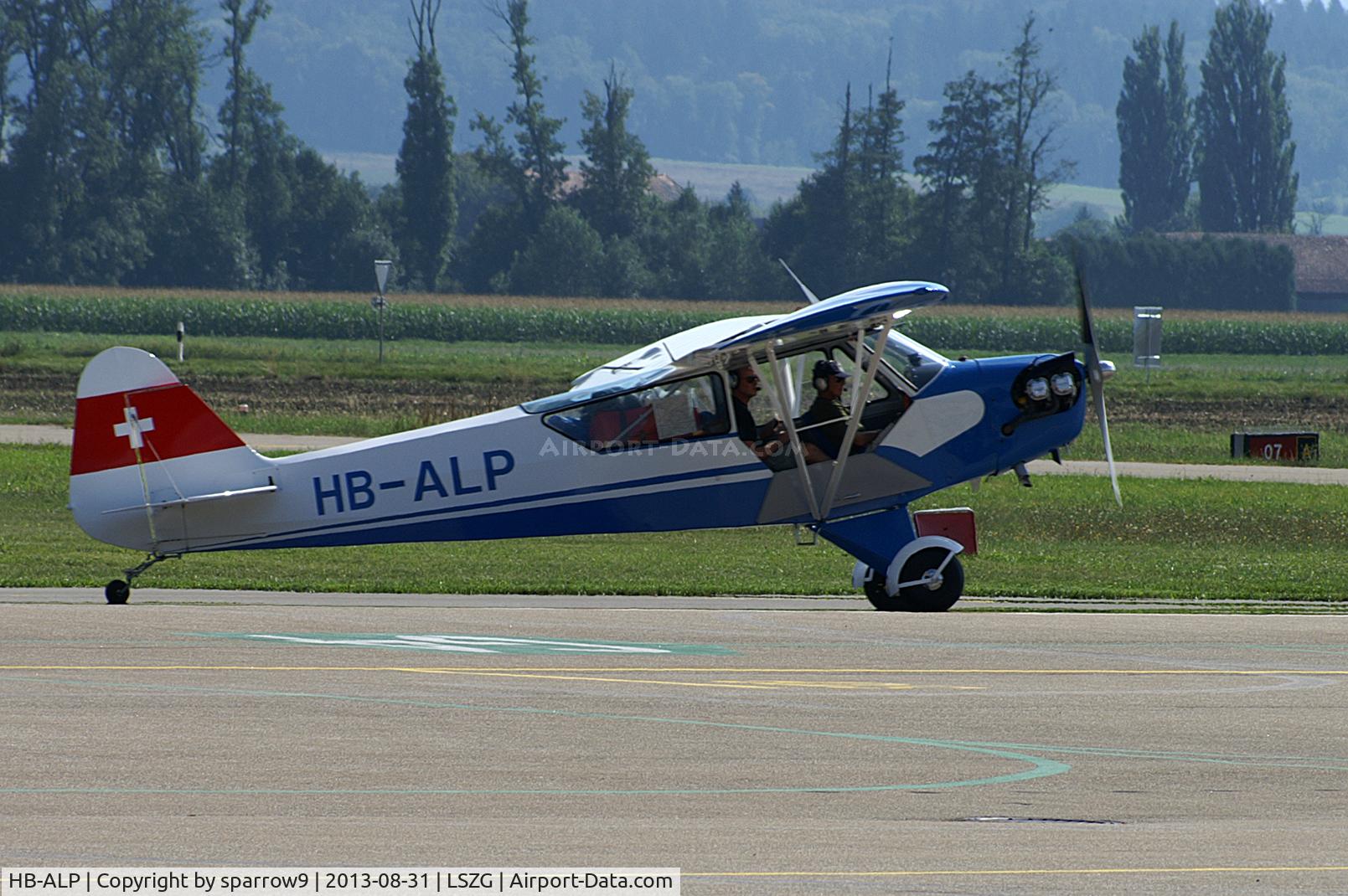 HB-ALP, 1944 Piper L-4J Grasshopper (J3C-65D) C/N 12026, taxi to parking