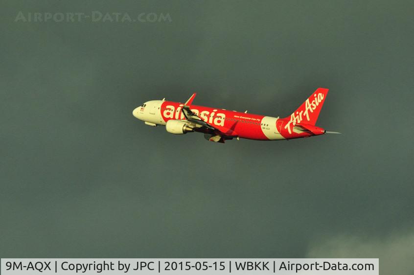 9M-AQX, 2013 Airbus A320-216 C/N 5547, TO to dark skies at sunset