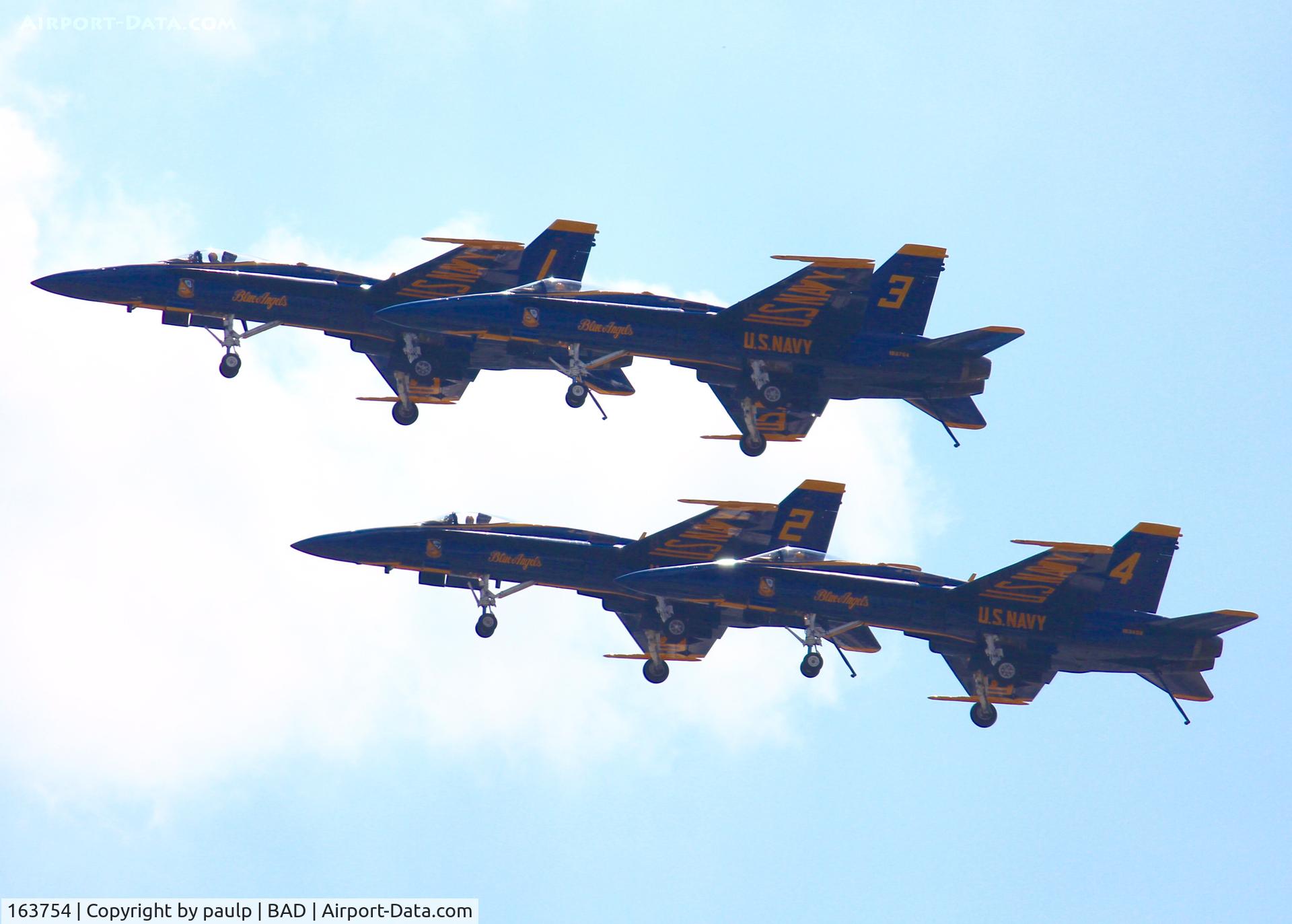 163754, 1989 McDonnell Douglas F/A-18C Hornet C/N 0829/C112, At Barksdale Air Force Base. Wearing #3 today.