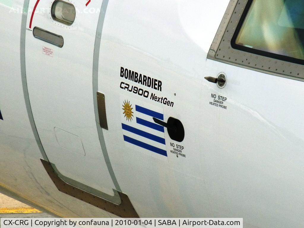 CX-CRG, 2008 Bombardier CRJ-900ER (CL-600-2D24) C/N 15209, PLUNA in Aeroparque Buenos Aires