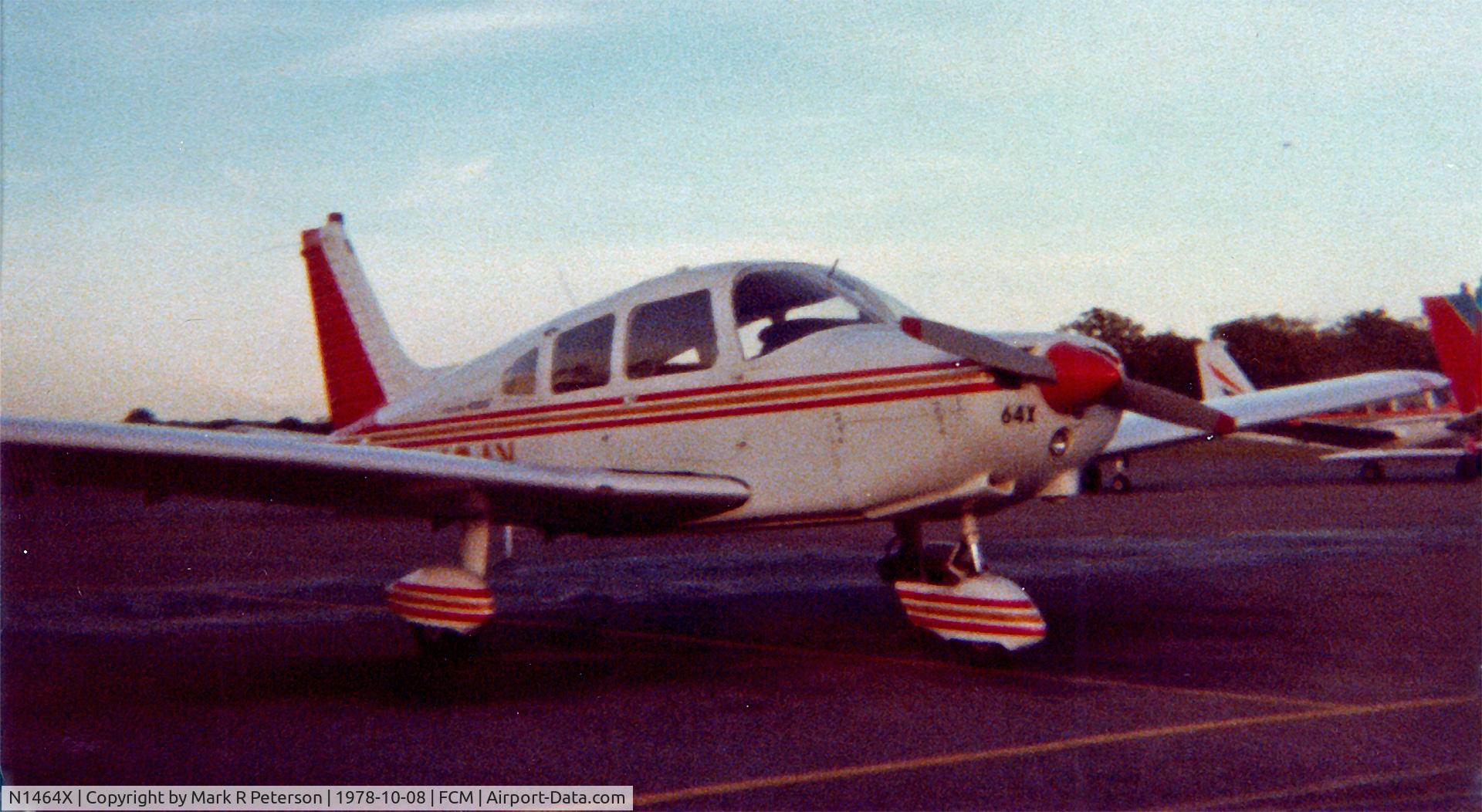 N1464X, 1975 Piper PA-28-151 C/N 28-7515410, At Flying Cloud Airport, MN, part of rental fleet.