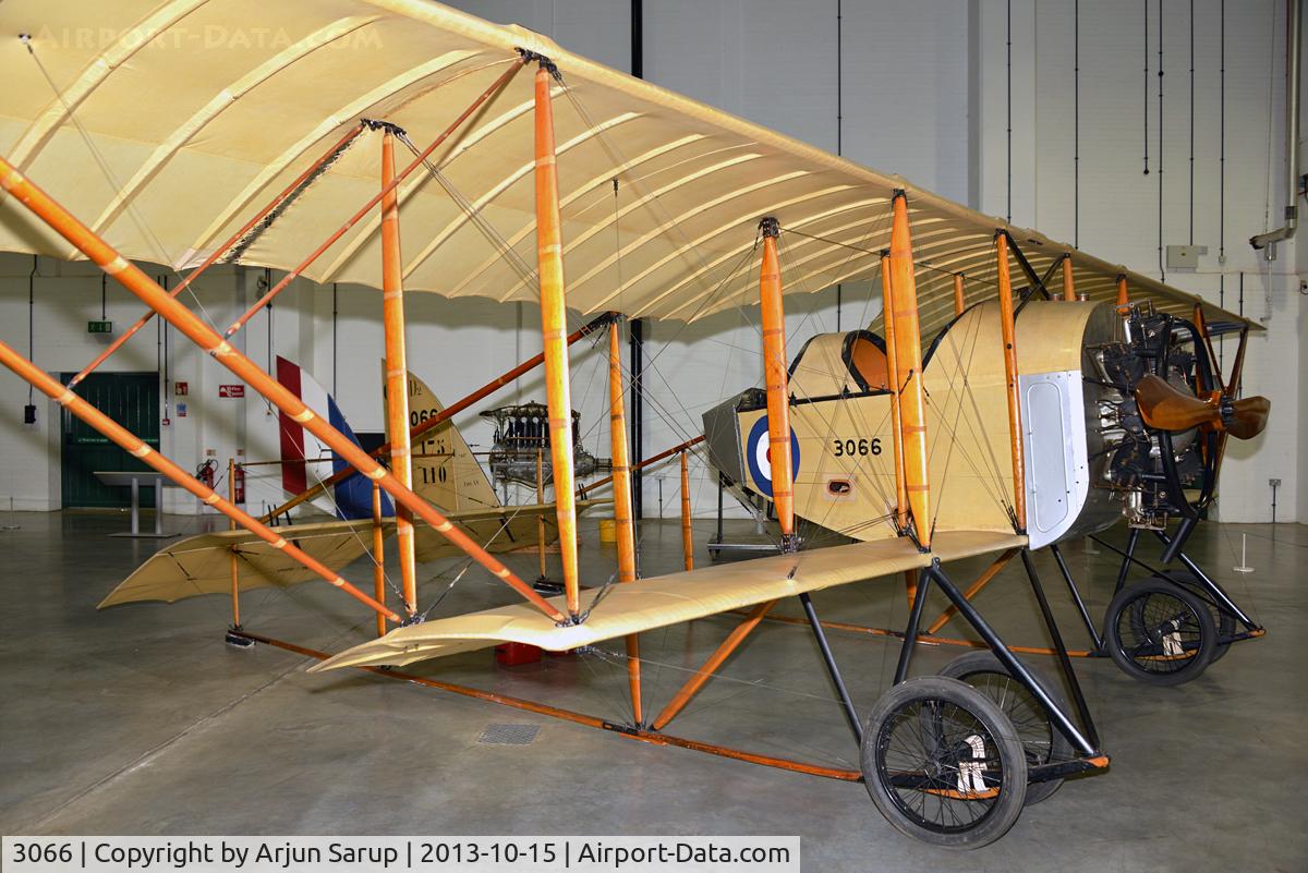 3066, 1914 Caudron G.3 C/N 7487, On display in the Grahame-White Factory at RAF Museum Hendon.