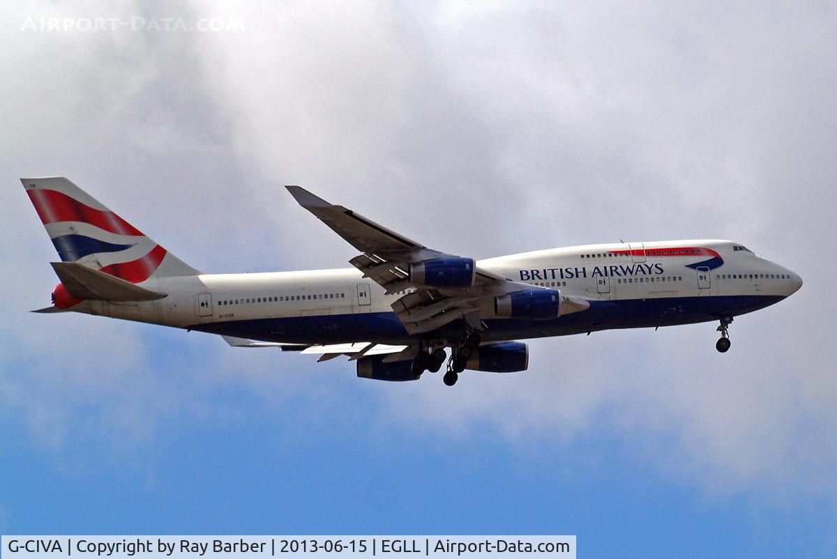 G-CIVA, 1993 Boeing 747-436 C/N 27092, Boeing 747-436 [27092] (British Airways) Home~G 15/06/2013. On approach 27L.