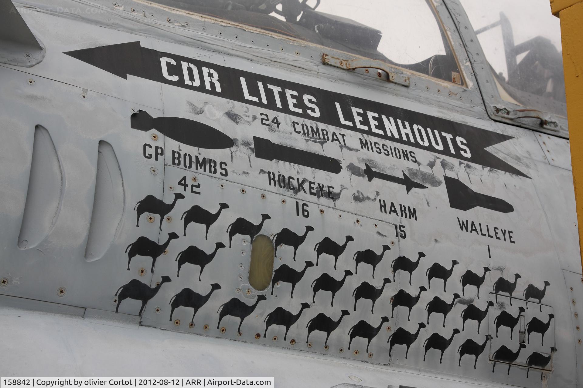 158842, LTV A-7E Corsair II C/N E-398, missions markings