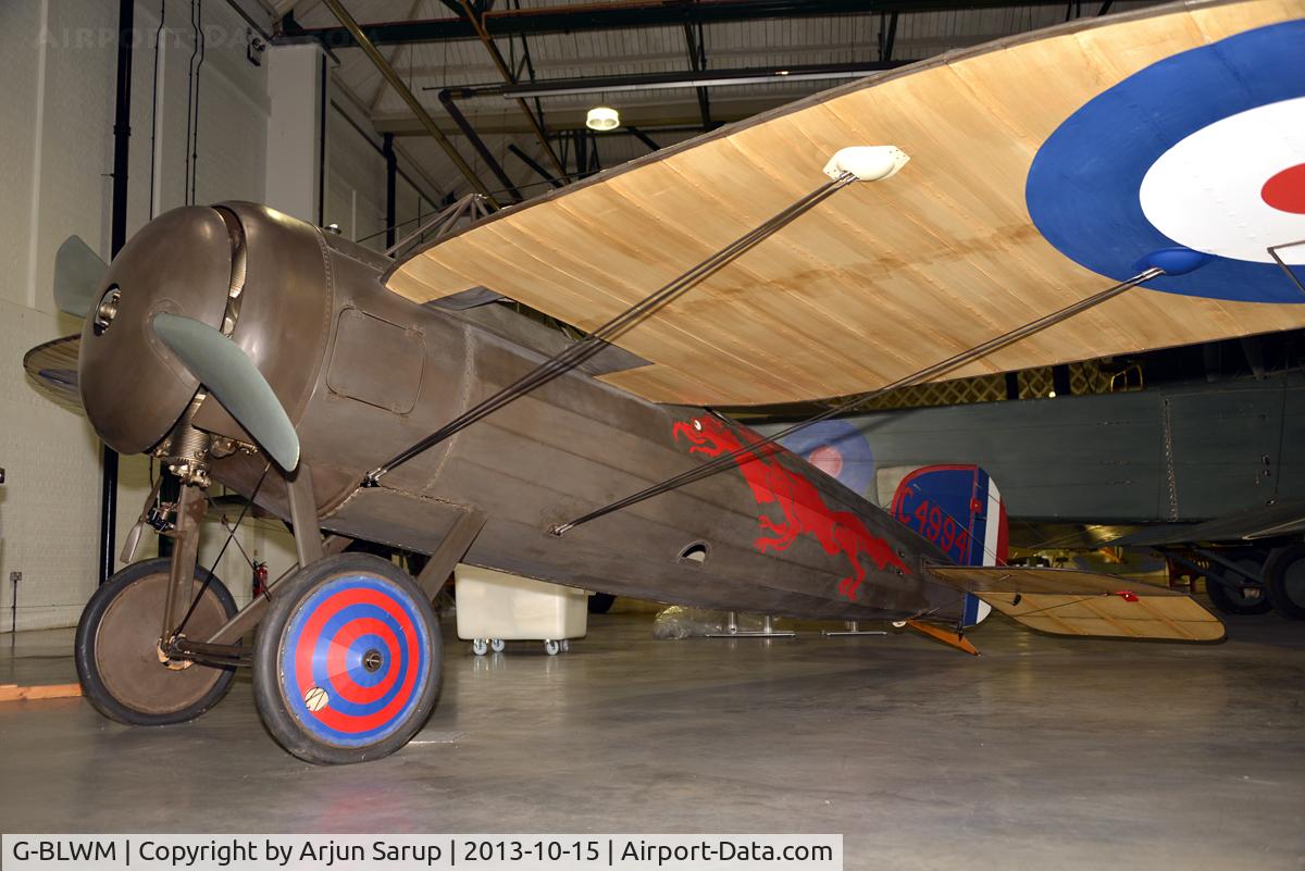 G-BLWM, 1987 Bristol M-1C Replica C/N PFA 112-10892, On display in the Grahame-White Factory at RAF Museum Hendon.