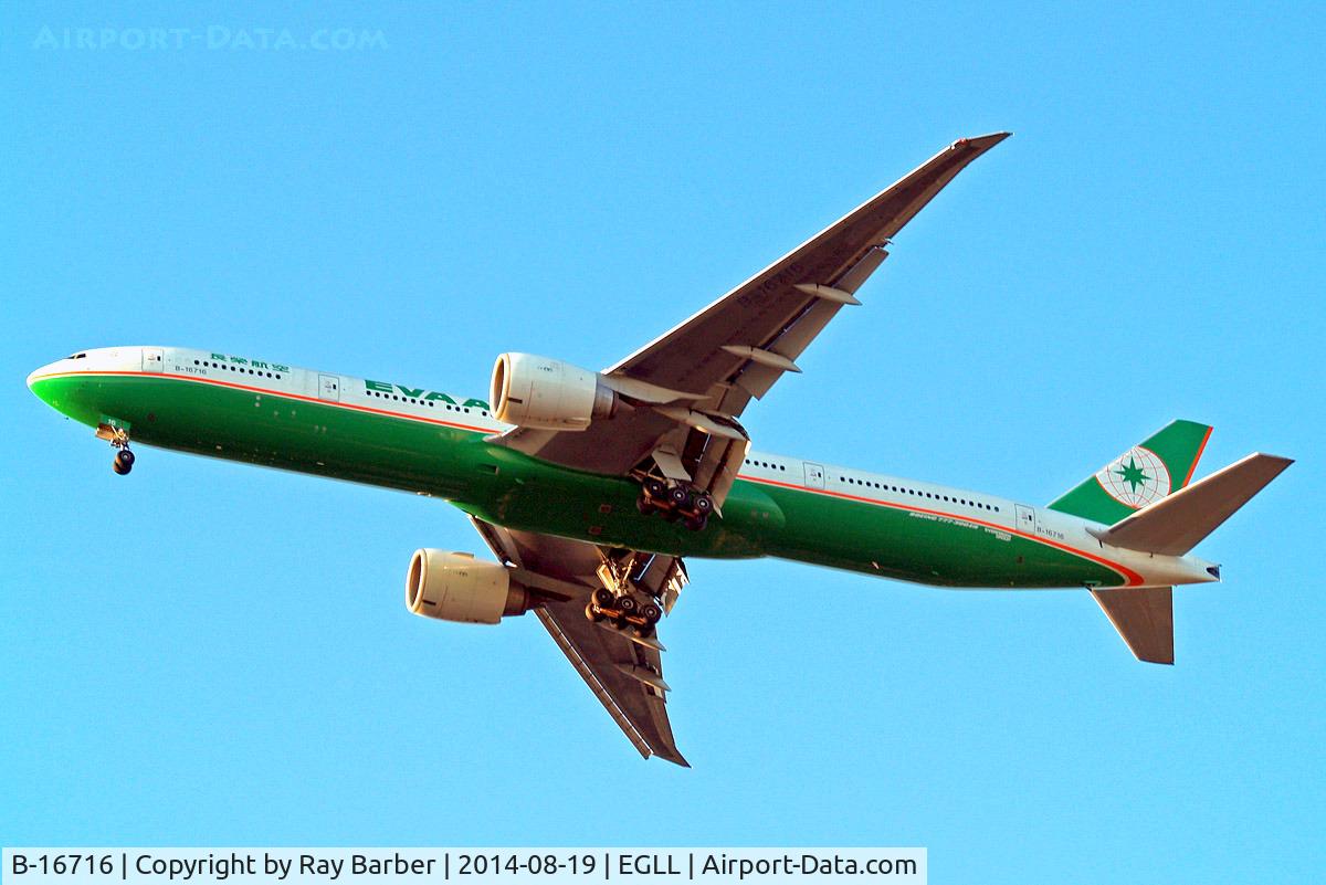 B-16716, 2009 Boeing 777-35E/ER C/N 32642, Boeing 777-35EER [32642] (EVA Airways) Home~G 19/08/2014. On approach 27R.
